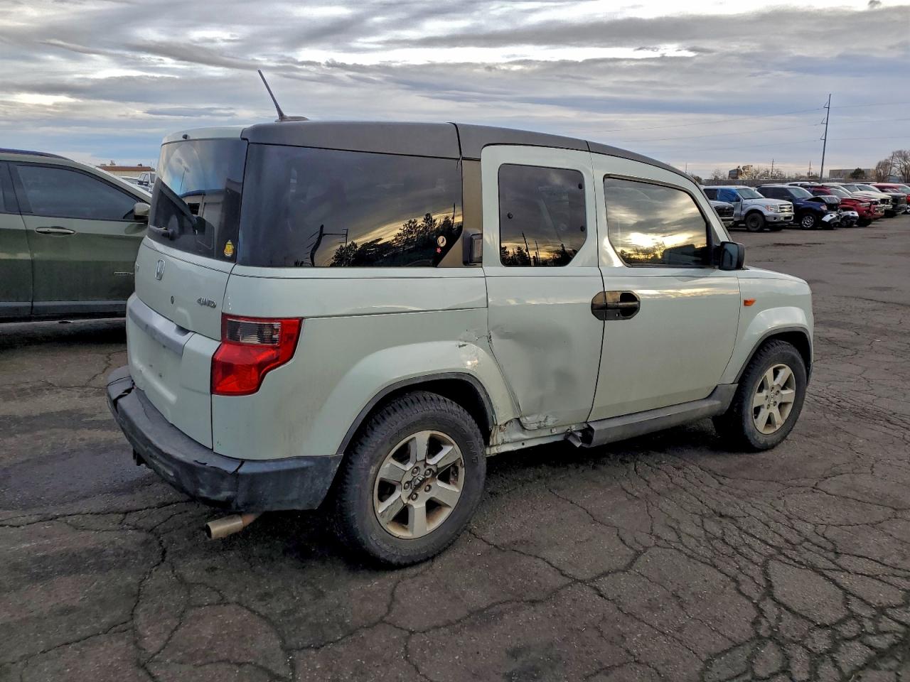 2010 Honda Element Ex Green vin: 5J6YH2H72AL006286