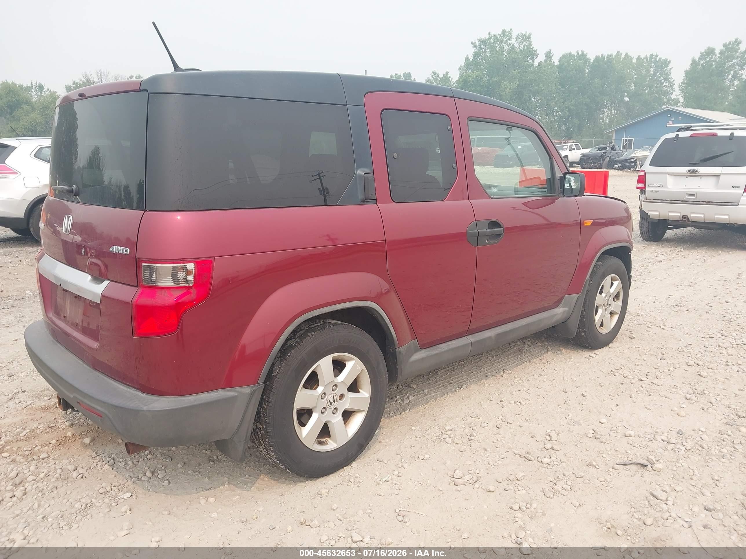 2011 Honda Element Ex Maroon vin: 5J6YH2H72BL003146