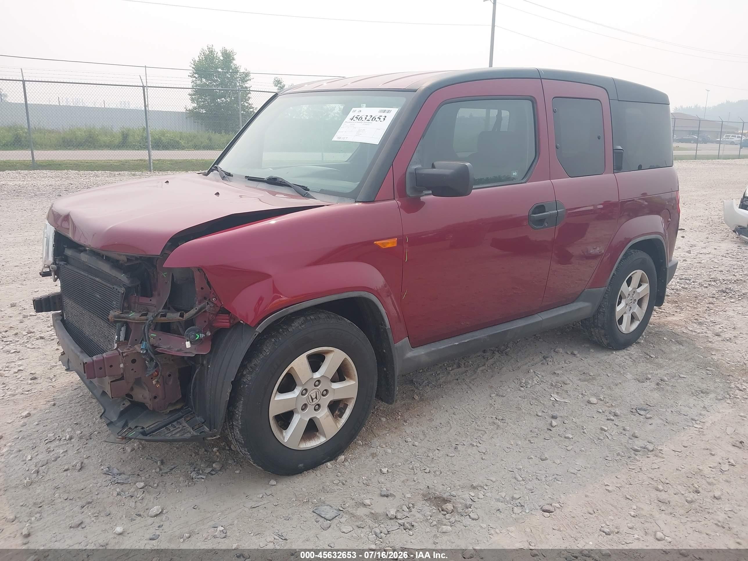 2011 Honda Element Ex Maroon vin: 5J6YH2H72BL003146