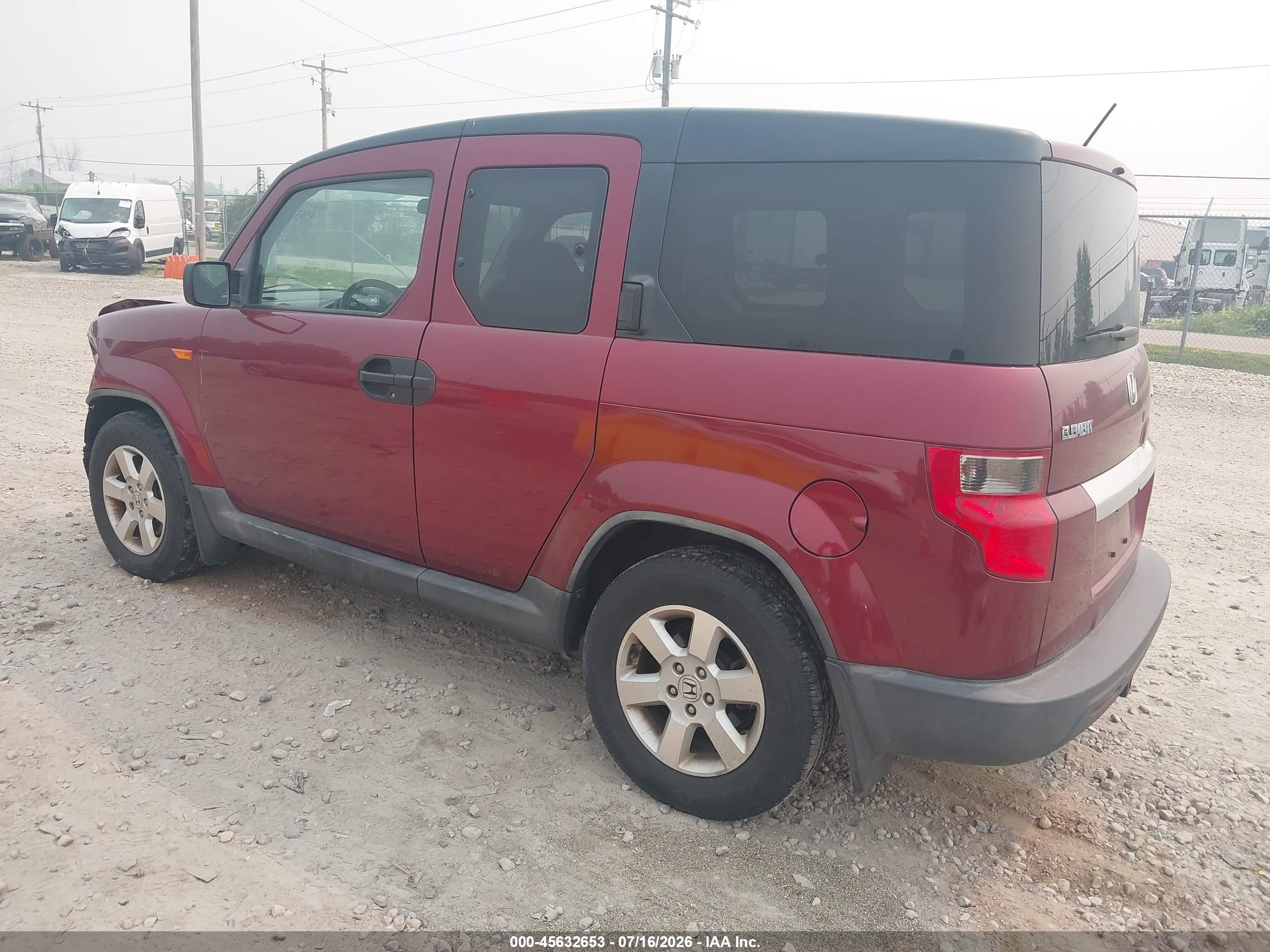 2011 Honda Element Ex Maroon vin: 5J6YH2H72BL003146