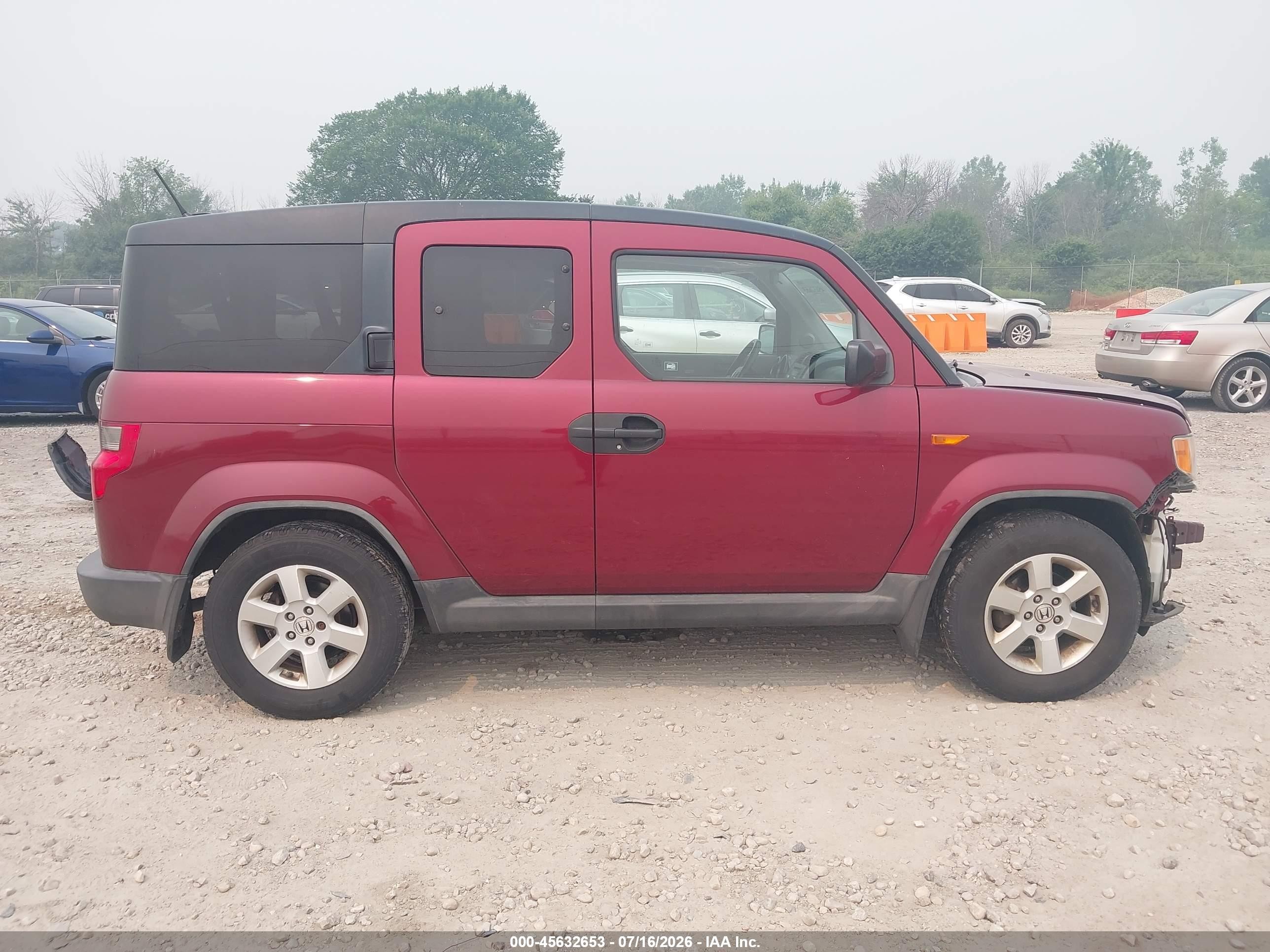 2011 Honda Element Ex Maroon vin: 5J6YH2H72BL003146
