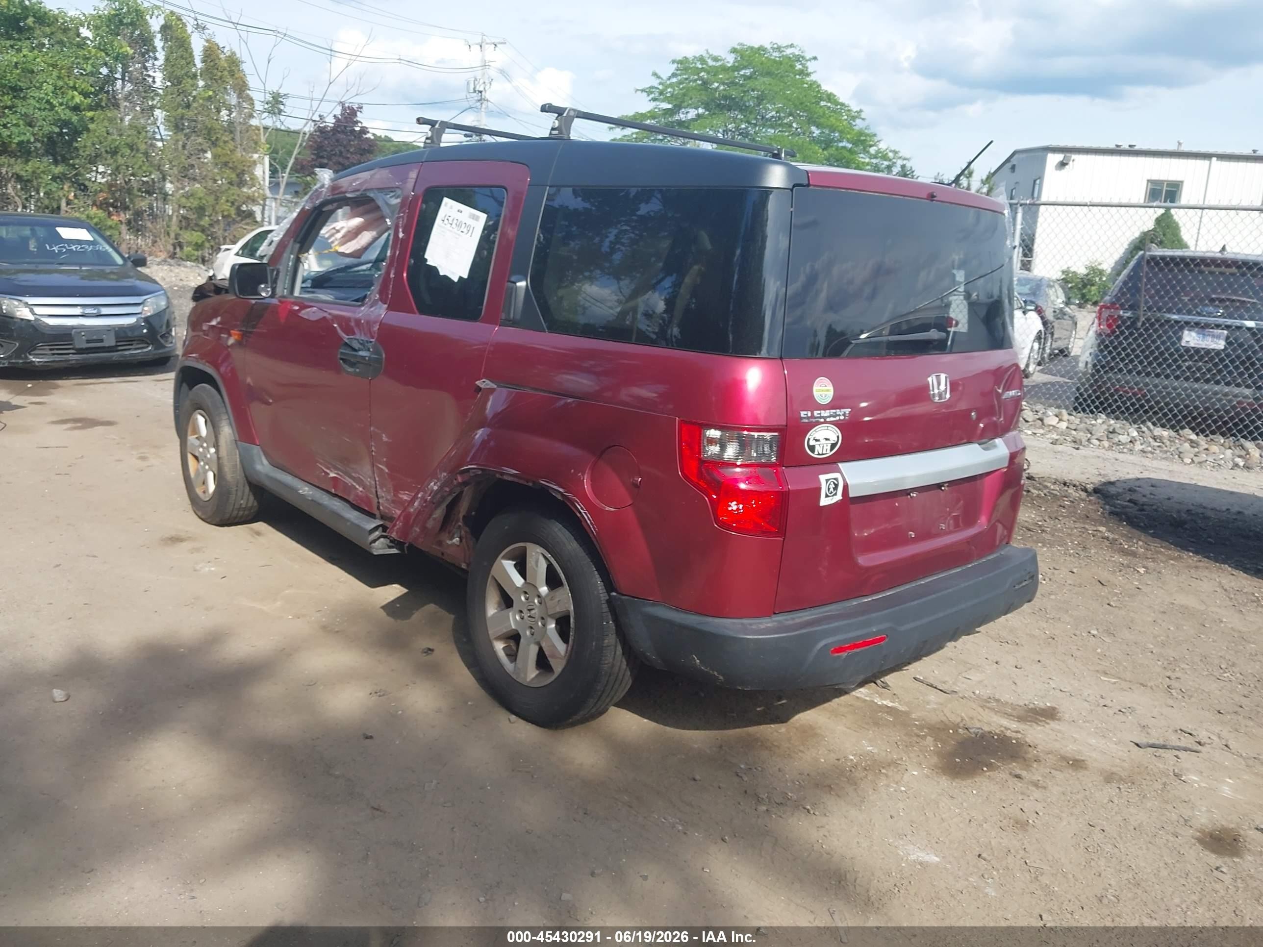 2010 Honda Element Ex Red vin: 5J6YH2H73AL008869
