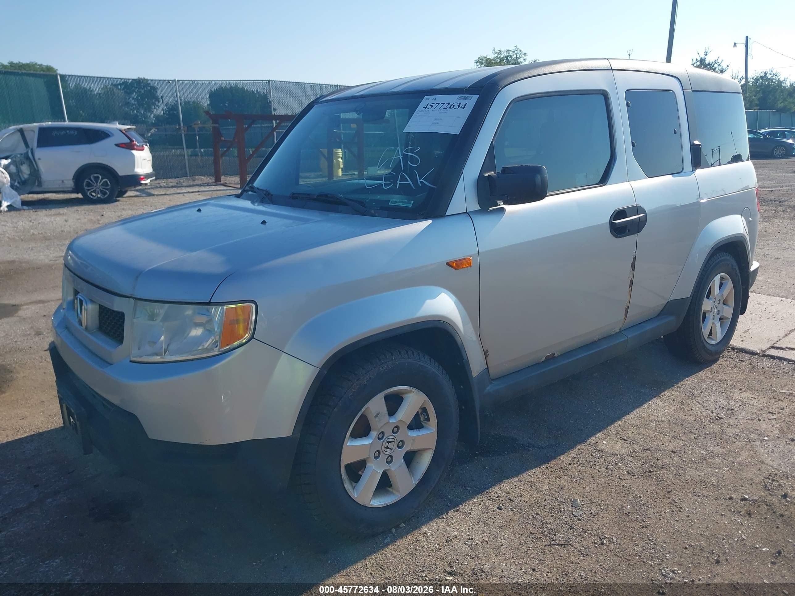 2010 Honda Element Ex Silver vin: 5J6YH2H76AL001009