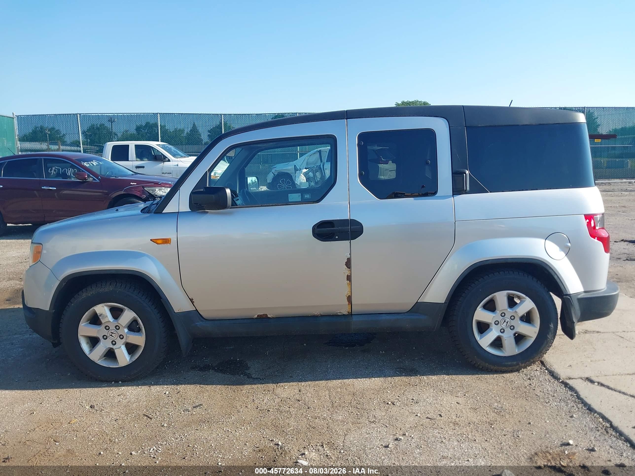 2010 Honda Element Ex Silver vin: 5J6YH2H76AL001009