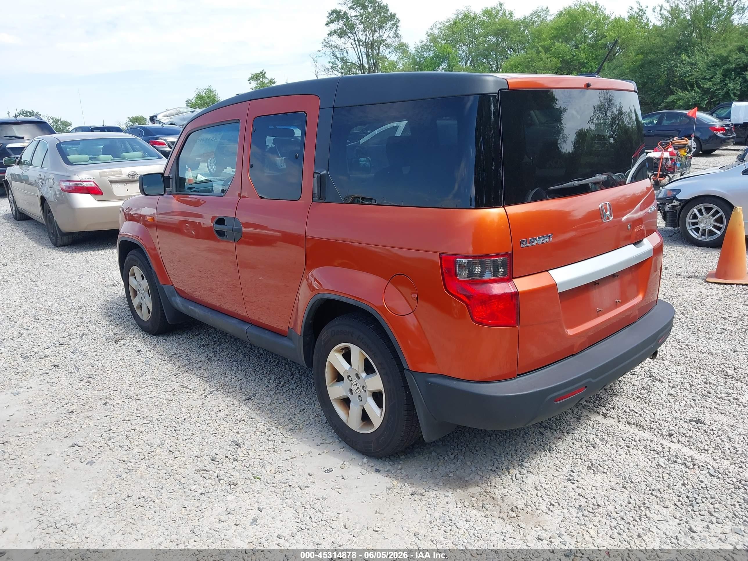 2010 Honda Element Ex Orange vin: 5J6YH2H76AL006596