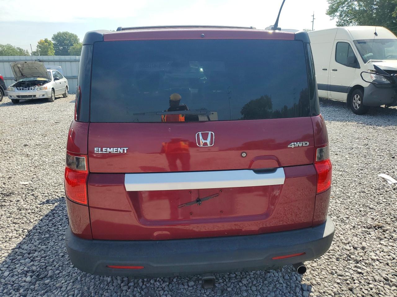 2010 Honda Element Ex Red vin: 5J6YH2H78AL000055
