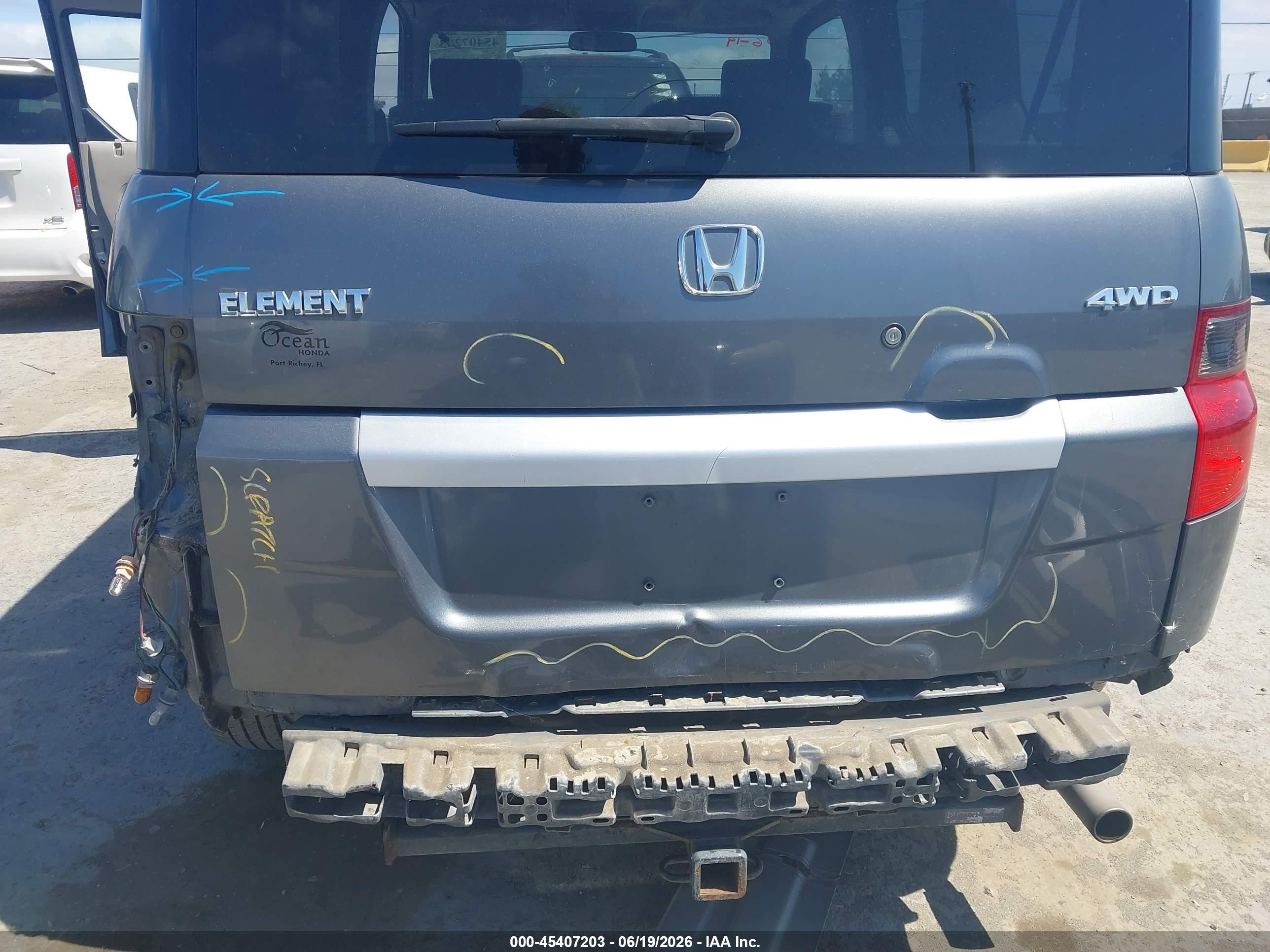 2010 Honda Element Ex Gray vin: 5J6YH2H78AL006938