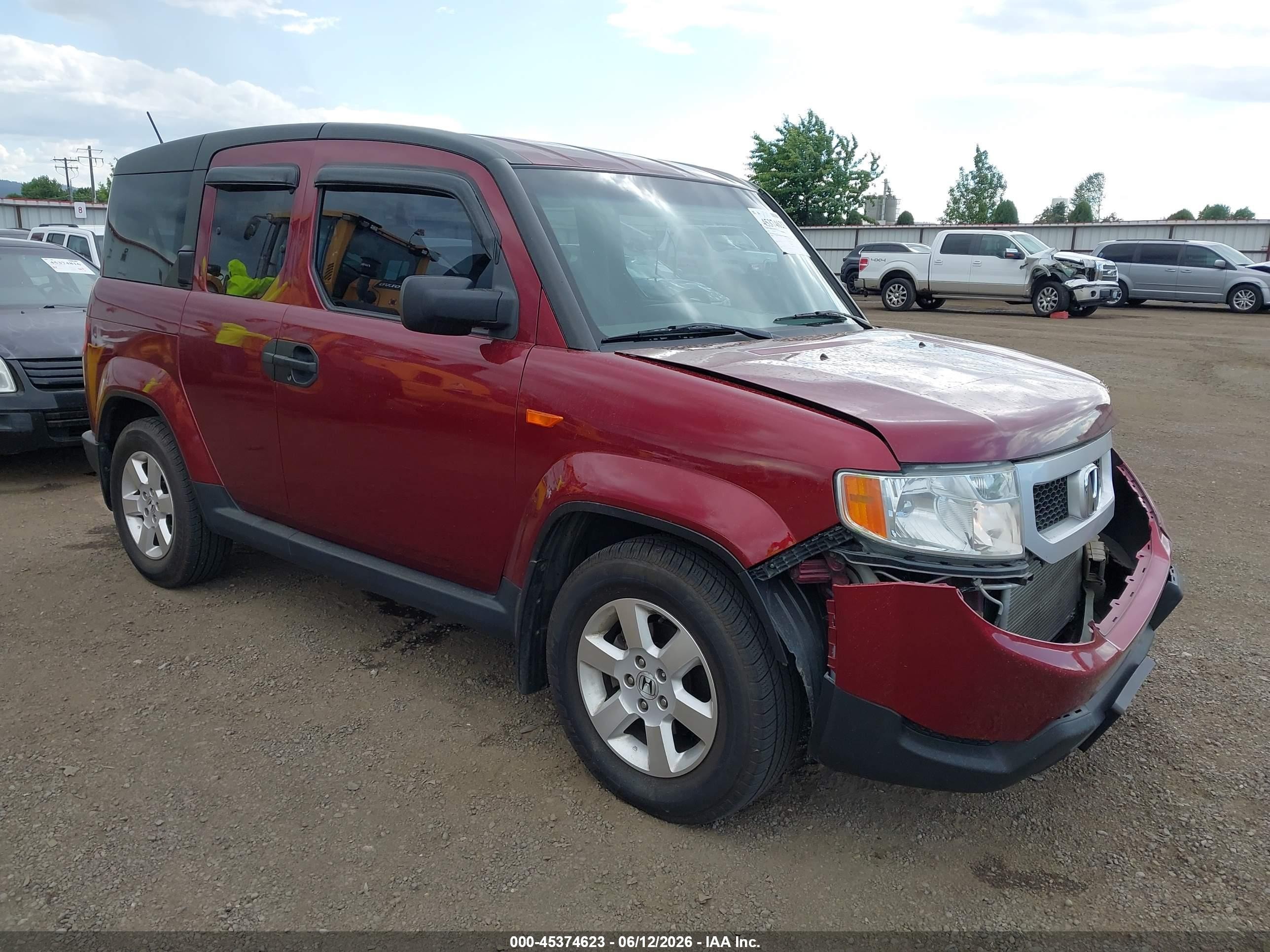 2010 Honda Element Ex Burgundy vin: 5J6YH2H7XAL008867