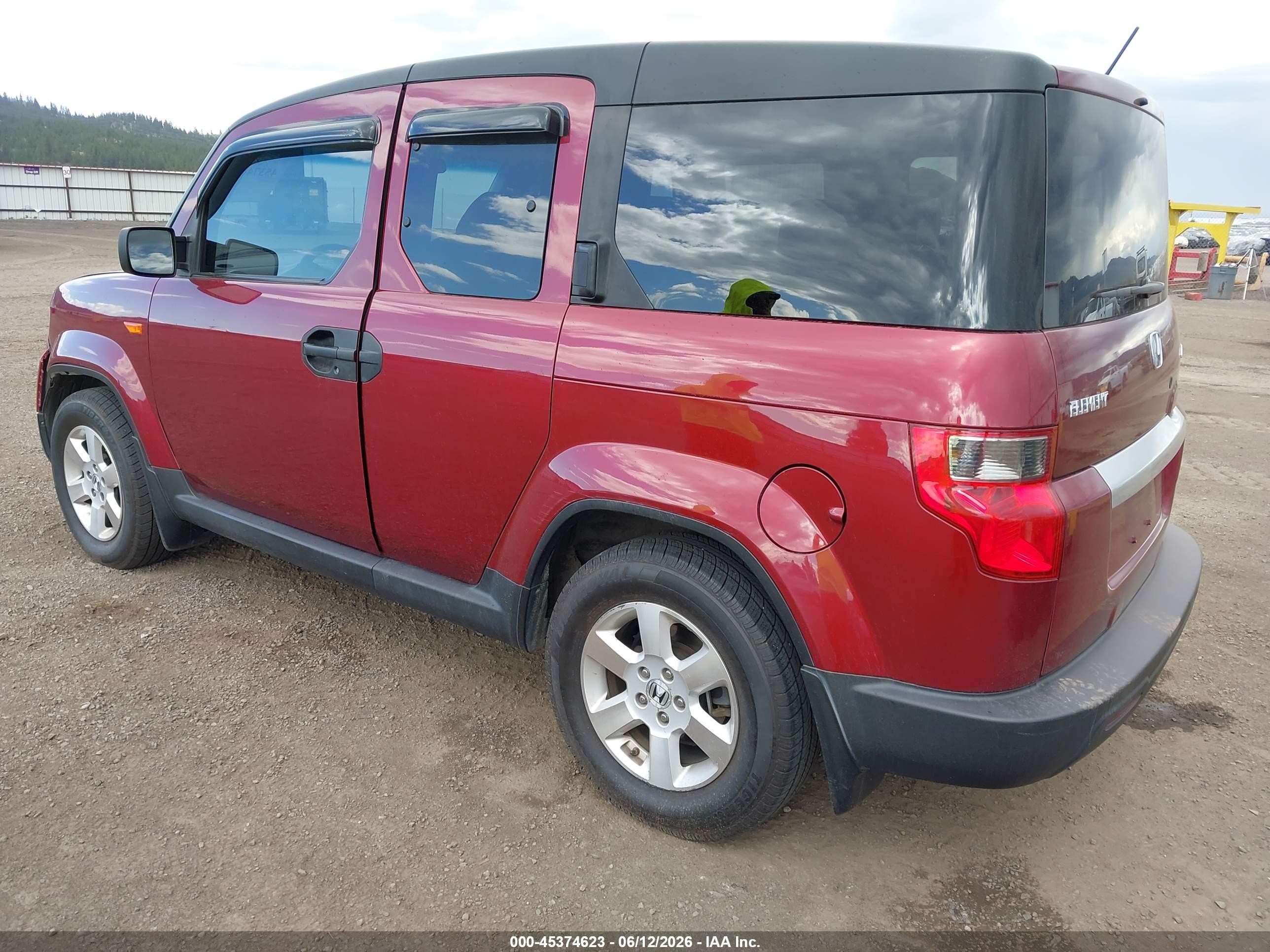 2010 Honda Element Ex Burgundy vin: 5J6YH2H7XAL008867
