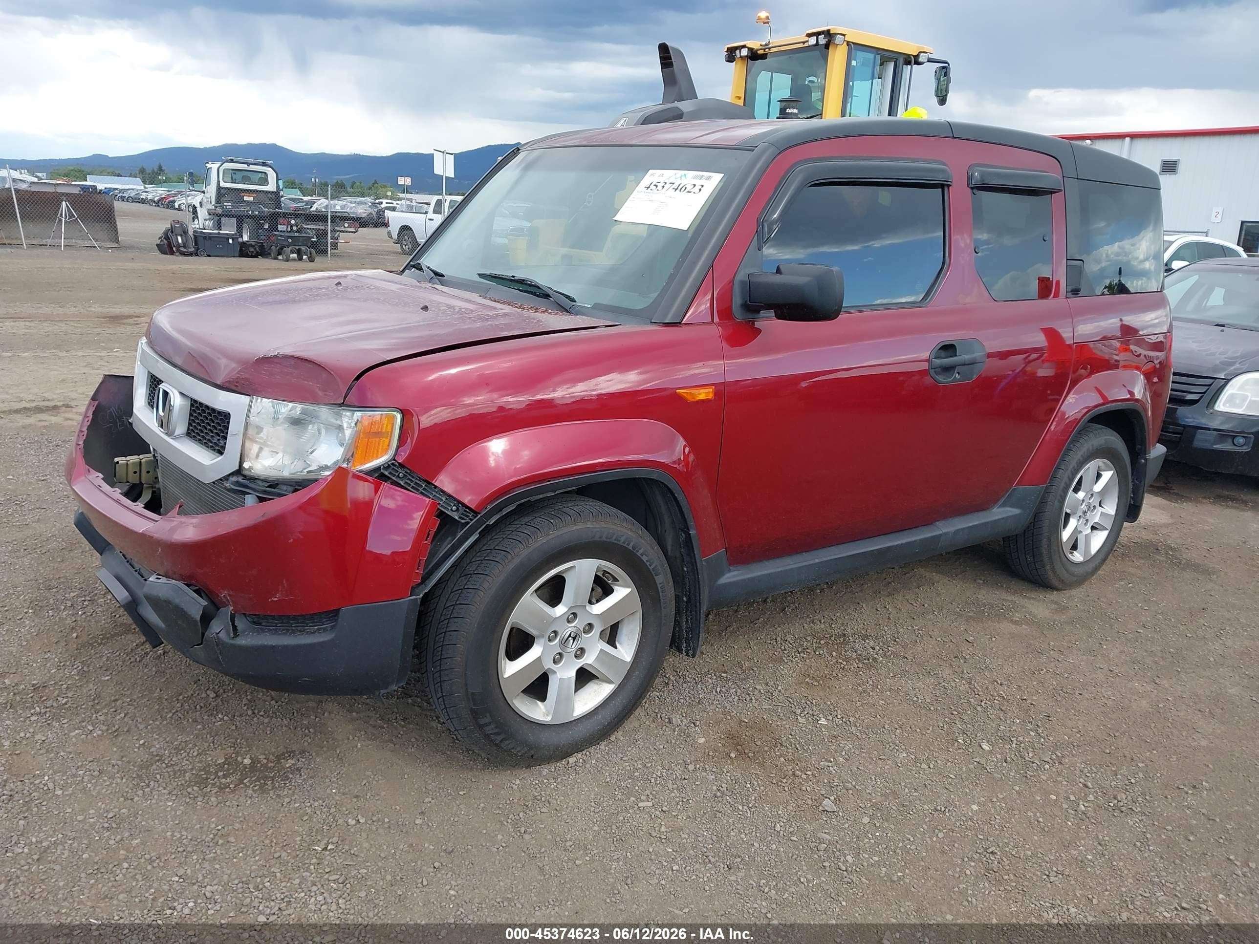 2010 Honda Element Ex Burgundy vin: 5J6YH2H7XAL008867