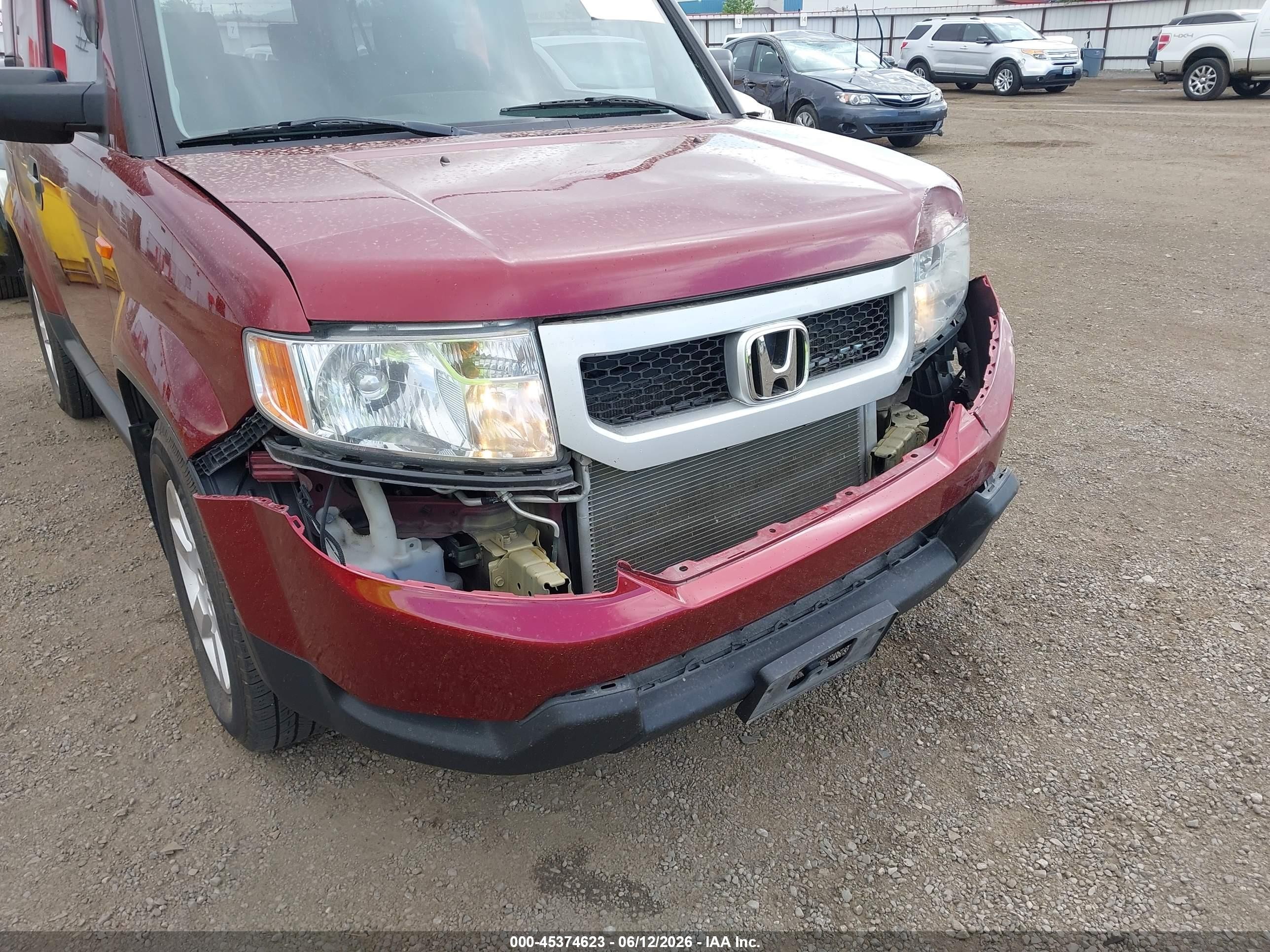 2010 Honda Element Ex Burgundy vin: 5J6YH2H7XAL008867