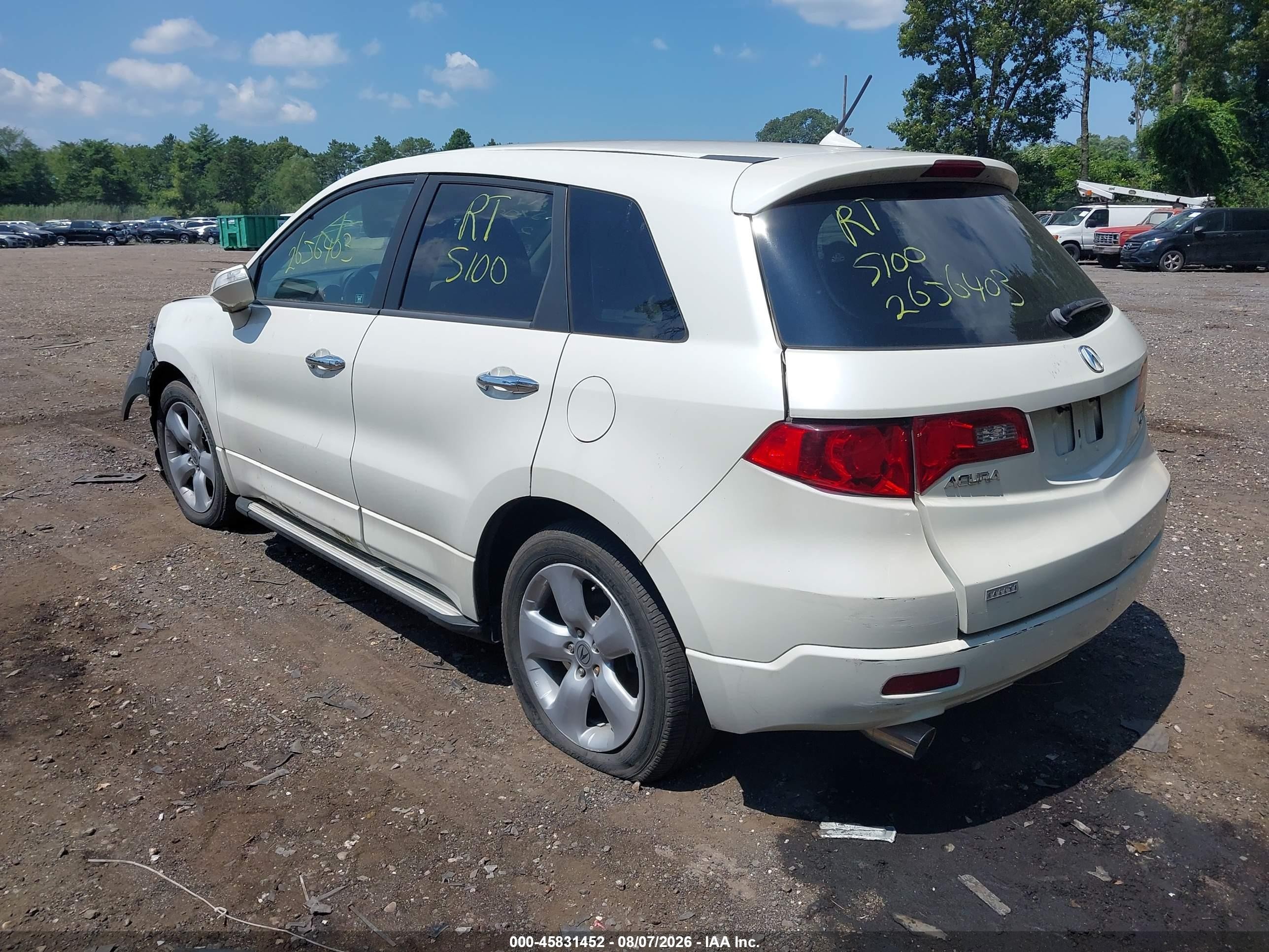 2008 Acura Rdx   White vin: 5J8TB18218A001944