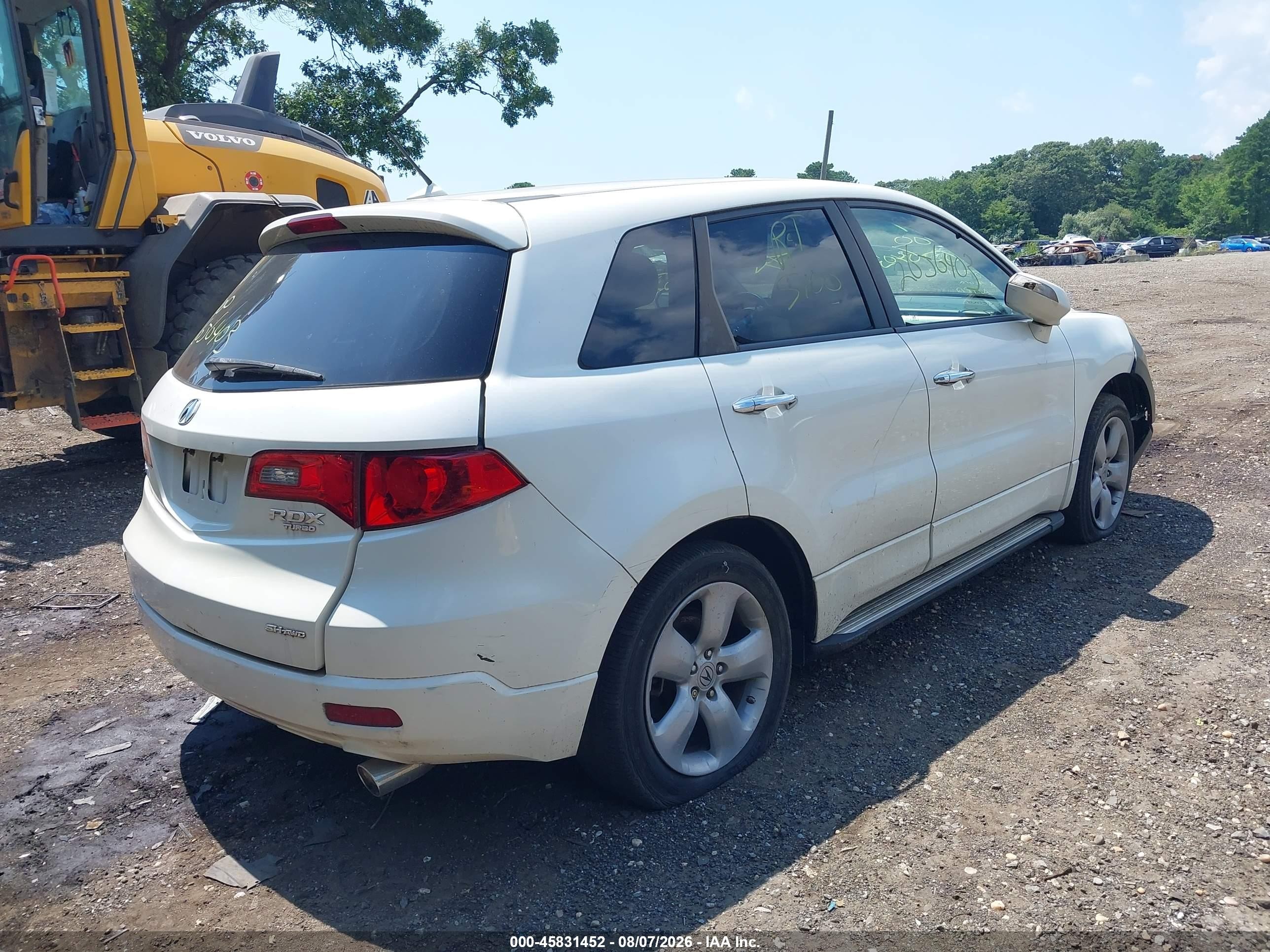 2008 Acura Rdx   White vin: 5J8TB18218A001944