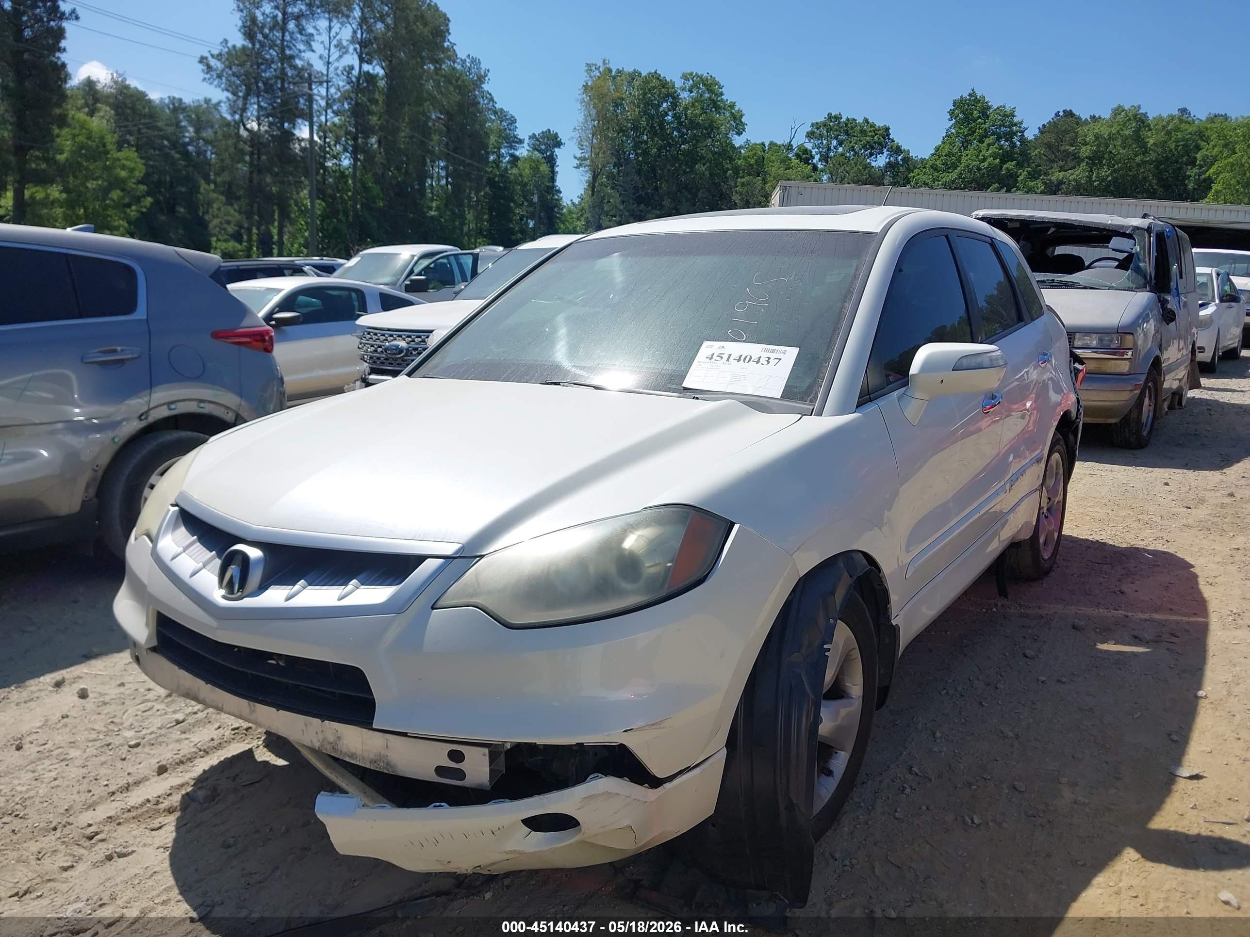 2008 Acura Rdx White vin: 5J8TB18288A001908