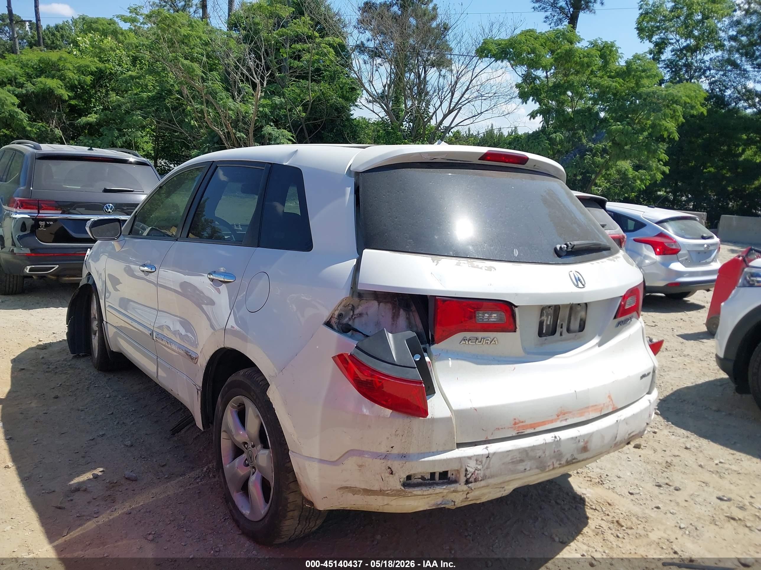 2008 Acura Rdx White vin: 5J8TB18288A001908