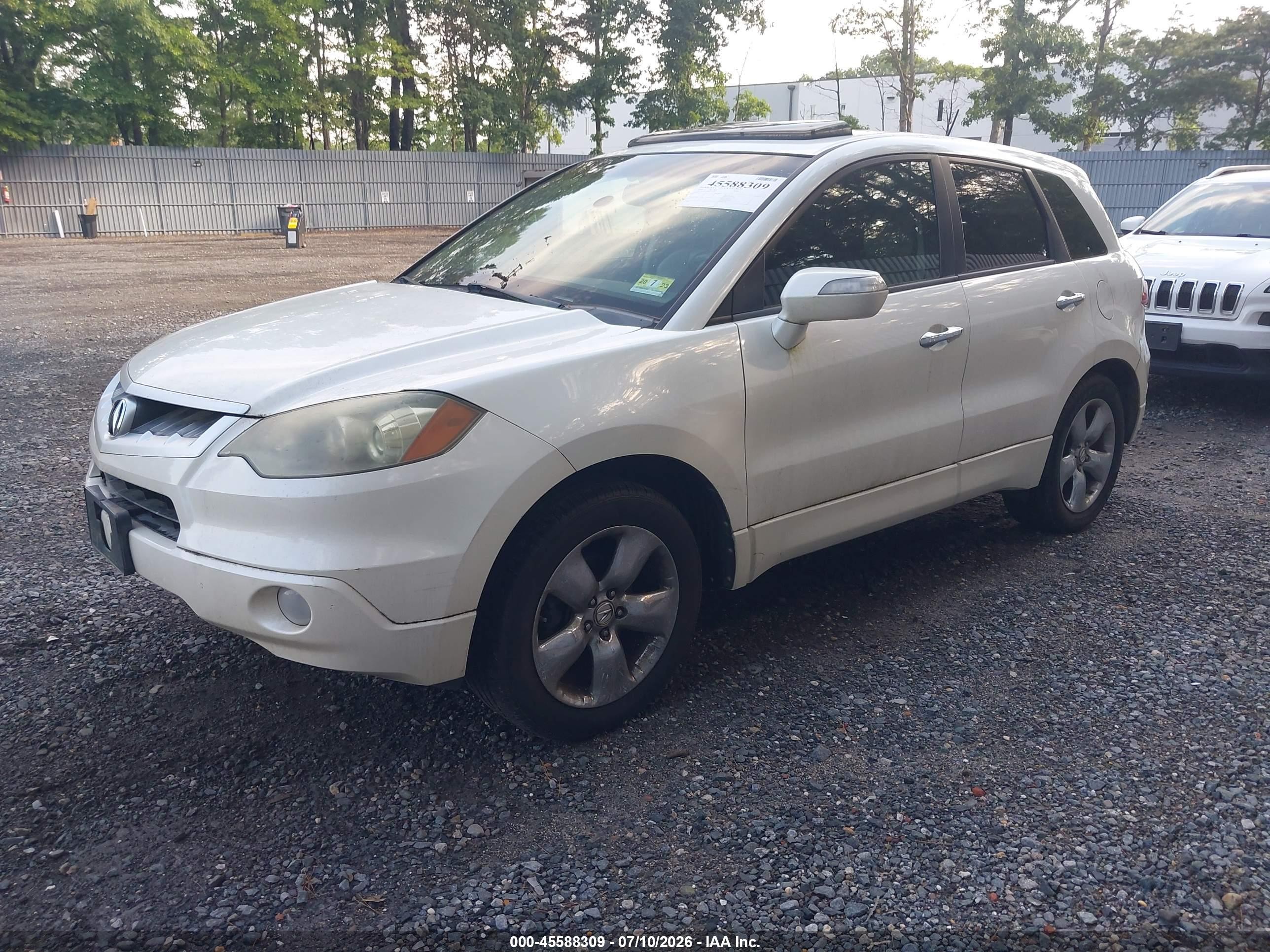 2008 Acura Rdx   White vin: 5J8TB18288A011385