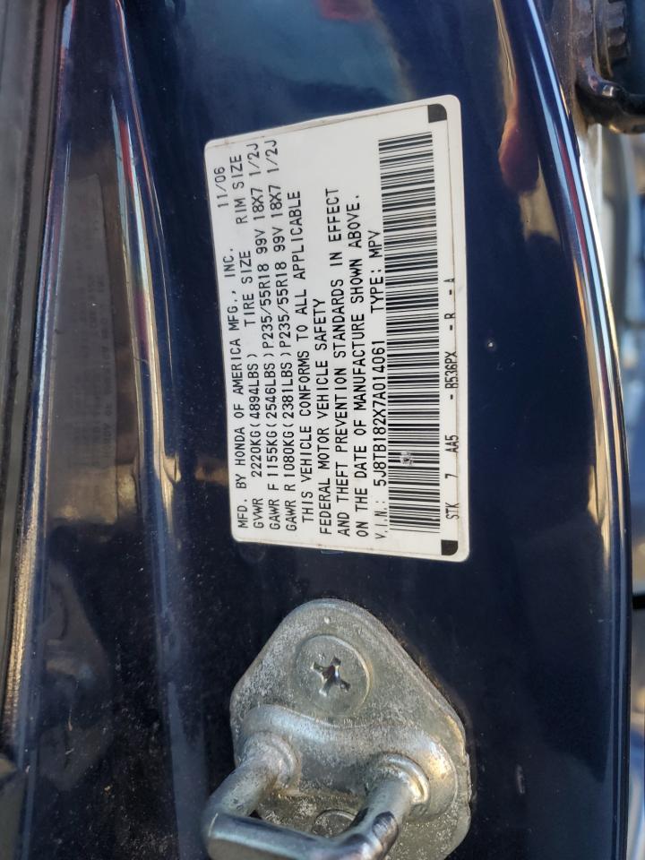 2007 Acura Rdx Синий vin: 5J8TB182X7A014061