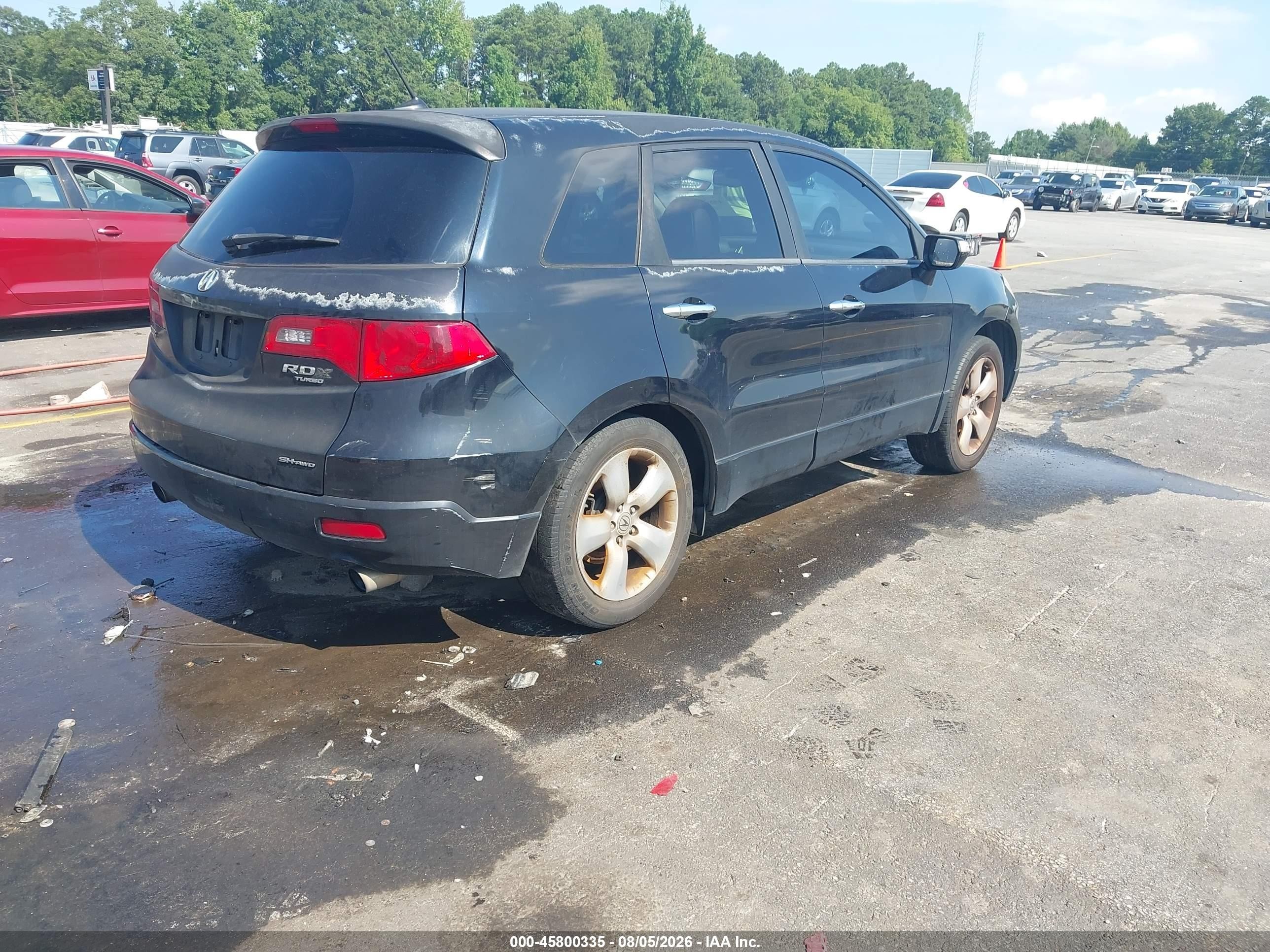 2008 Acura Rdx Black vin: 5J8TB182X8A010870