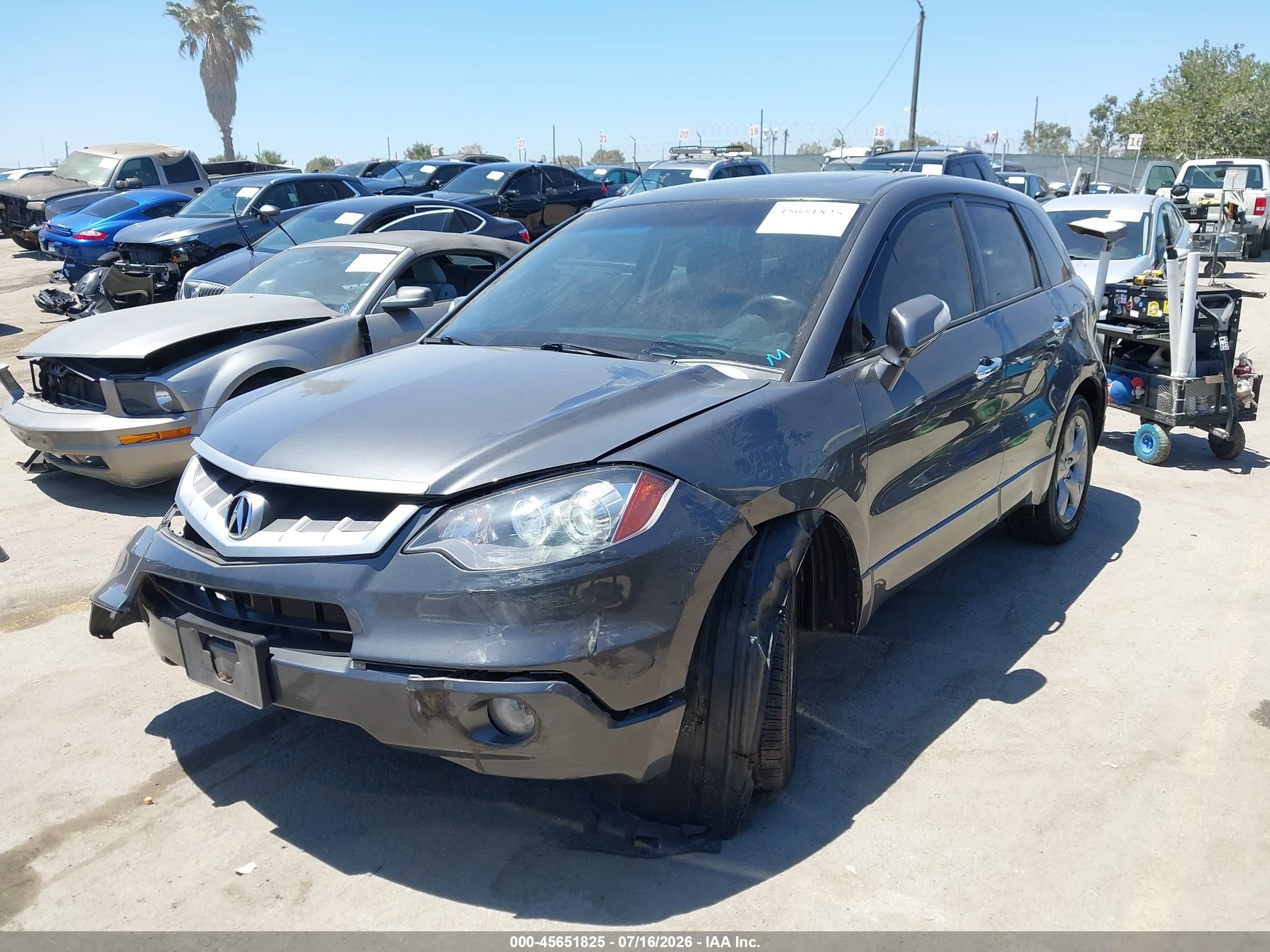 2008 Acura Rdx   Gray vin: 5J8TB18518A001050