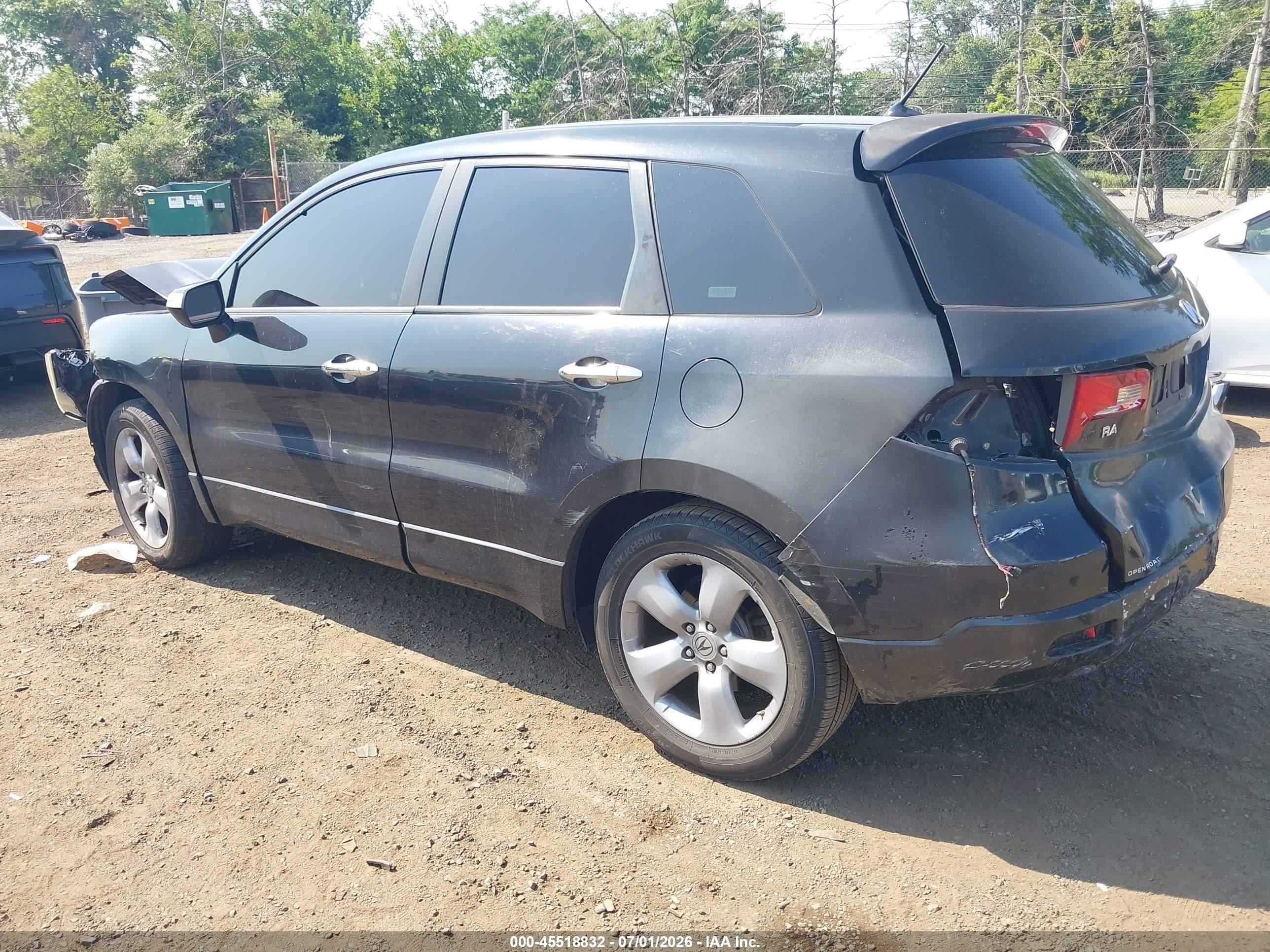 2008 Acura Rdx   Black vin: 5J8TB18548A019963