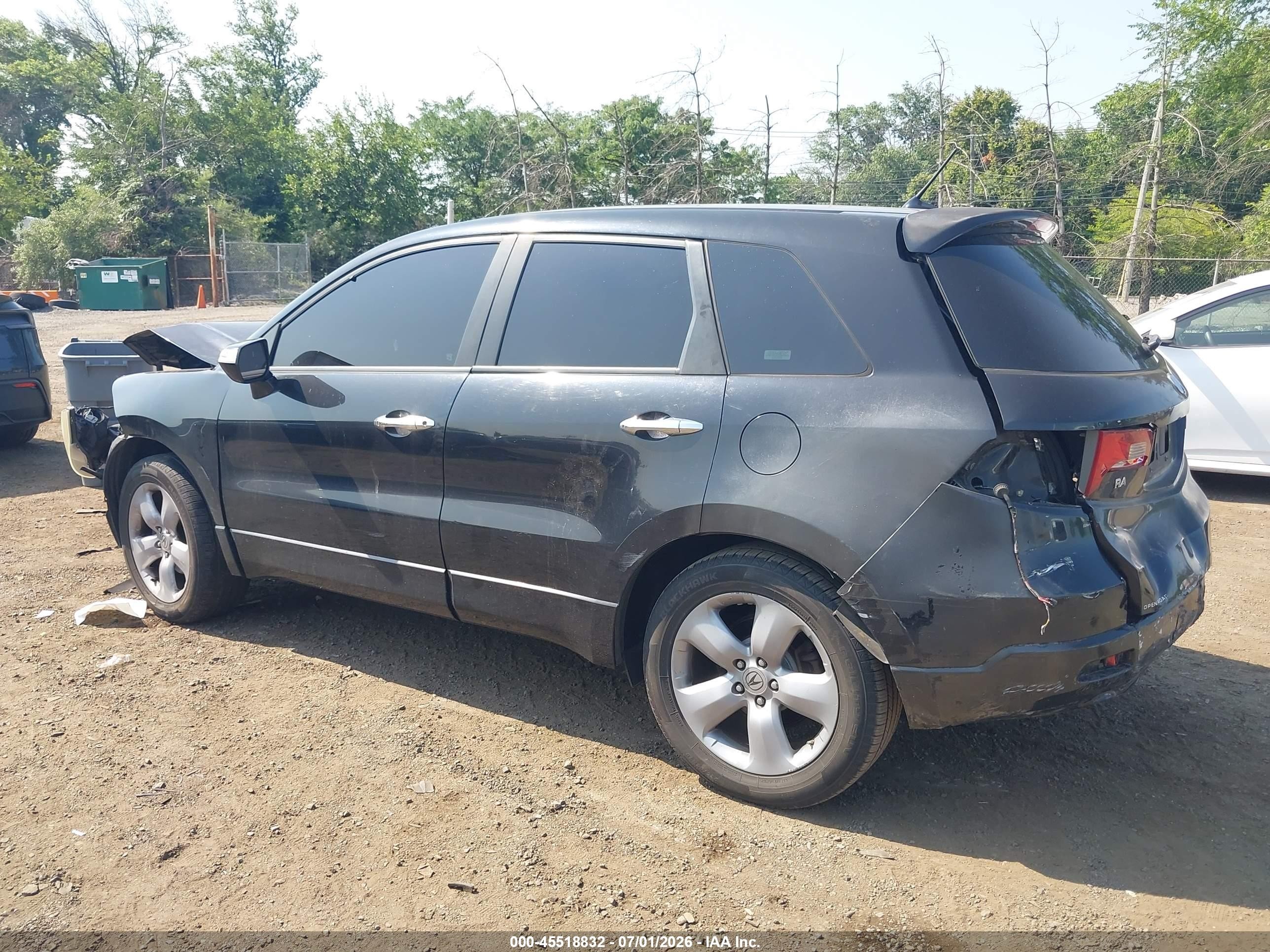 2008 Acura Rdx   Black vin: 5J8TB18548A019963