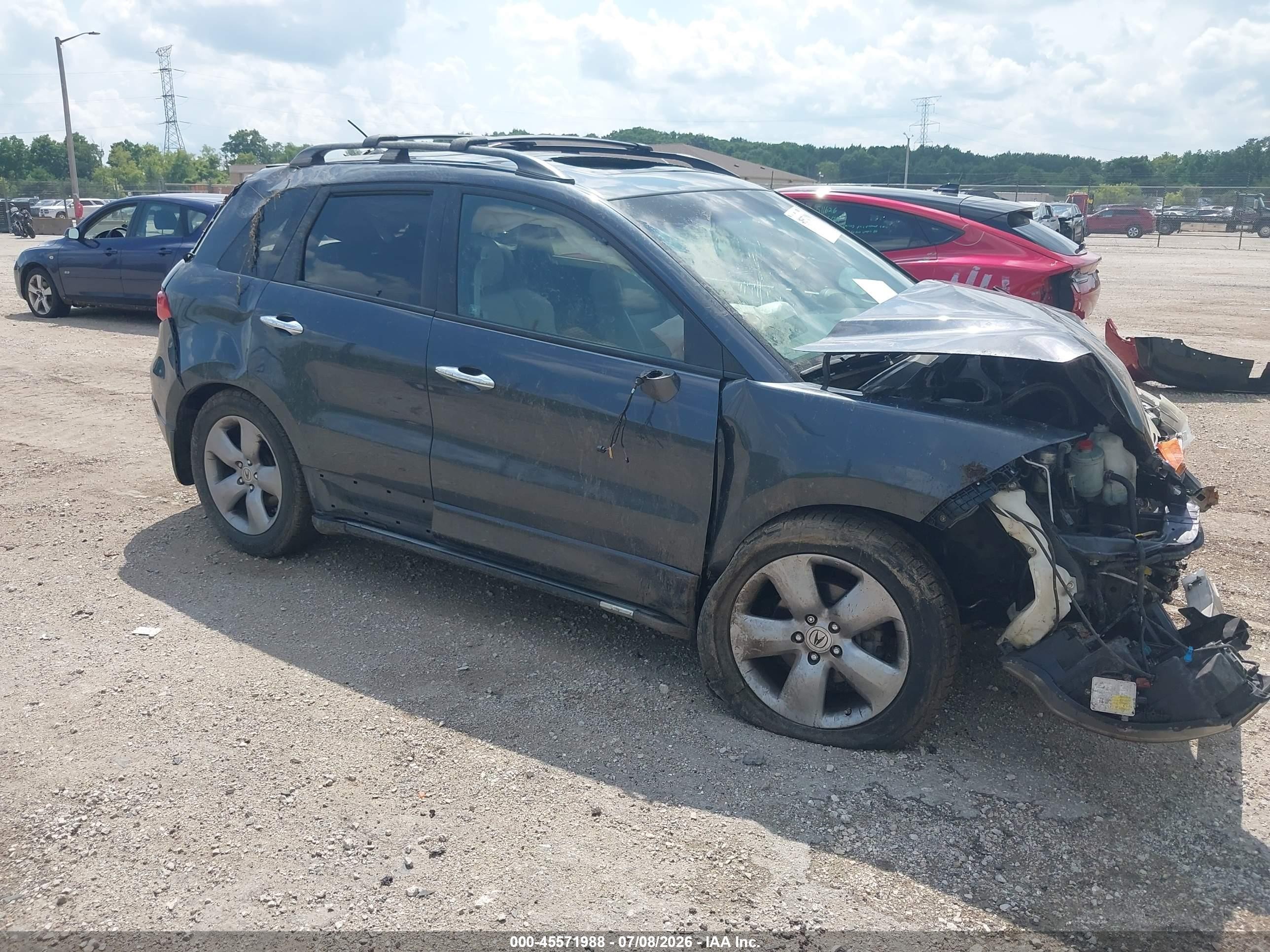 2007 Acura Rdx   Gray vin: 5J8TB185X7A001577