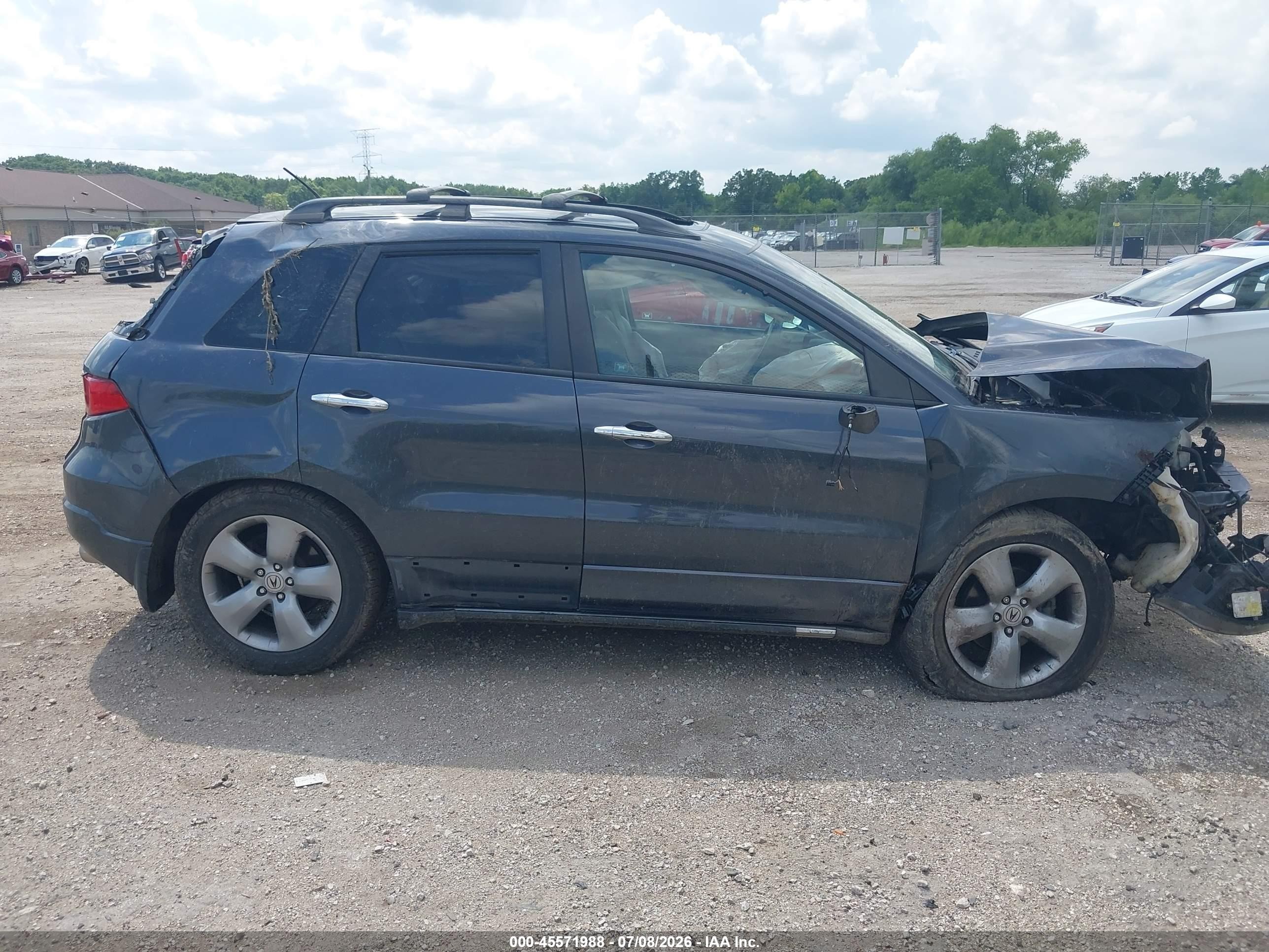 2007 Acura Rdx   Gray vin: 5J8TB185X7A001577