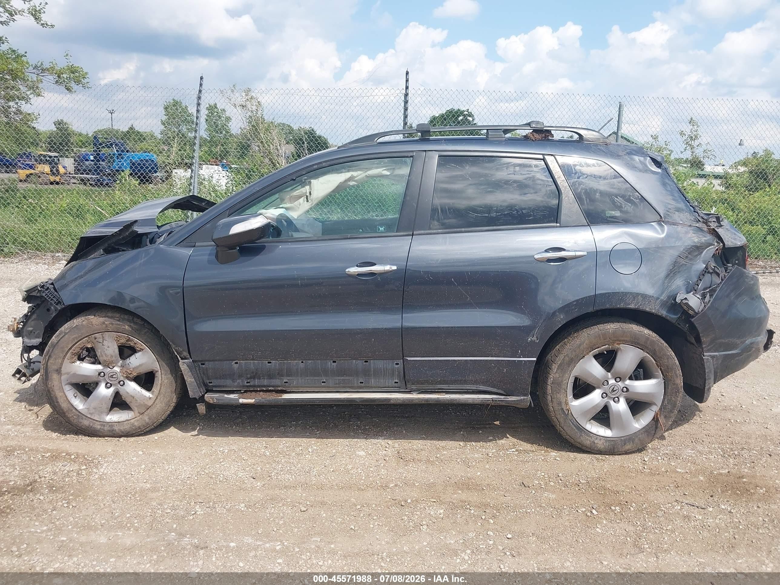 2007 Acura Rdx   Gray vin: 5J8TB185X7A001577