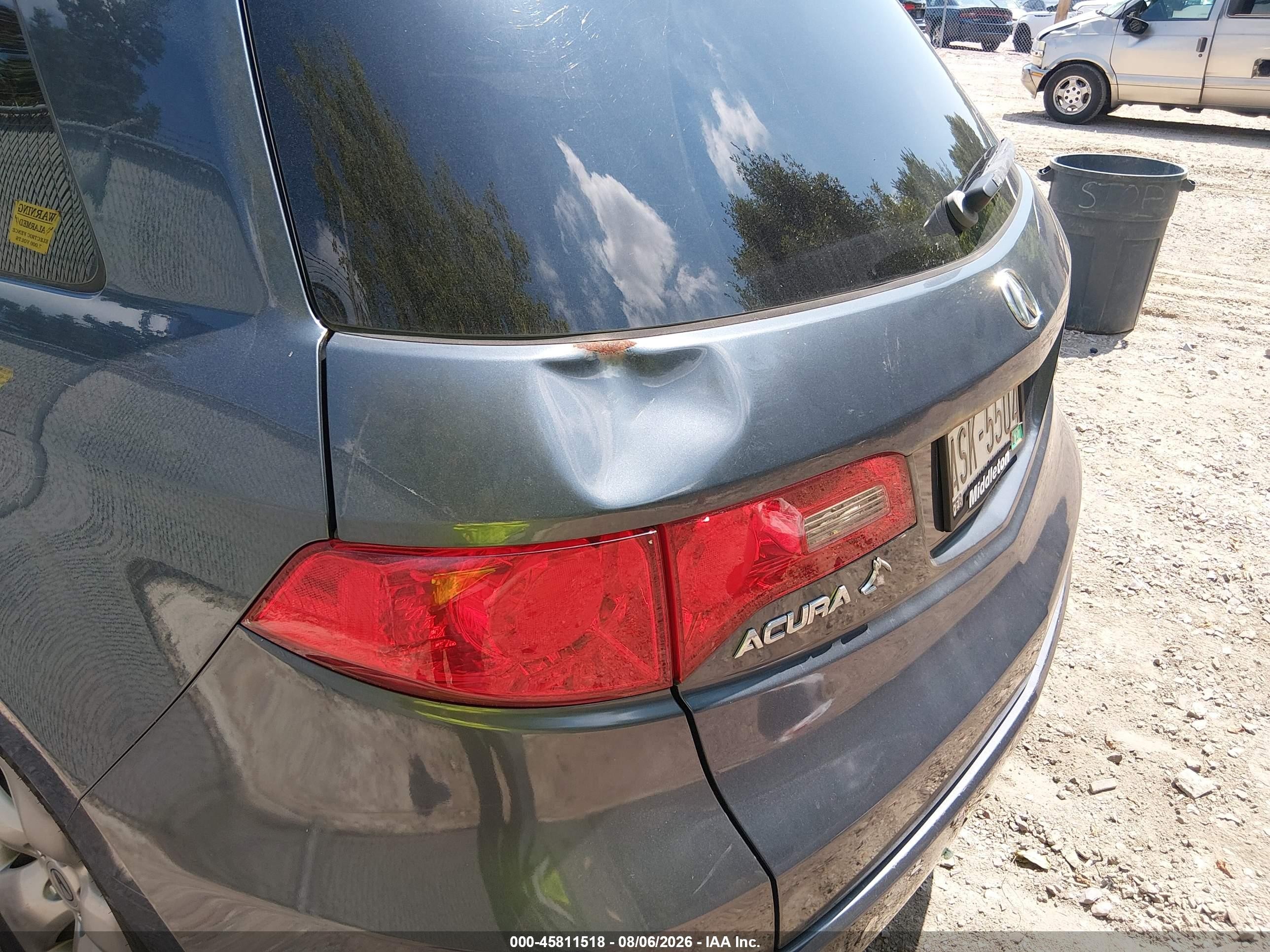 2007 Acura Rdx   Gray vin: 5J8TB185X7A019285