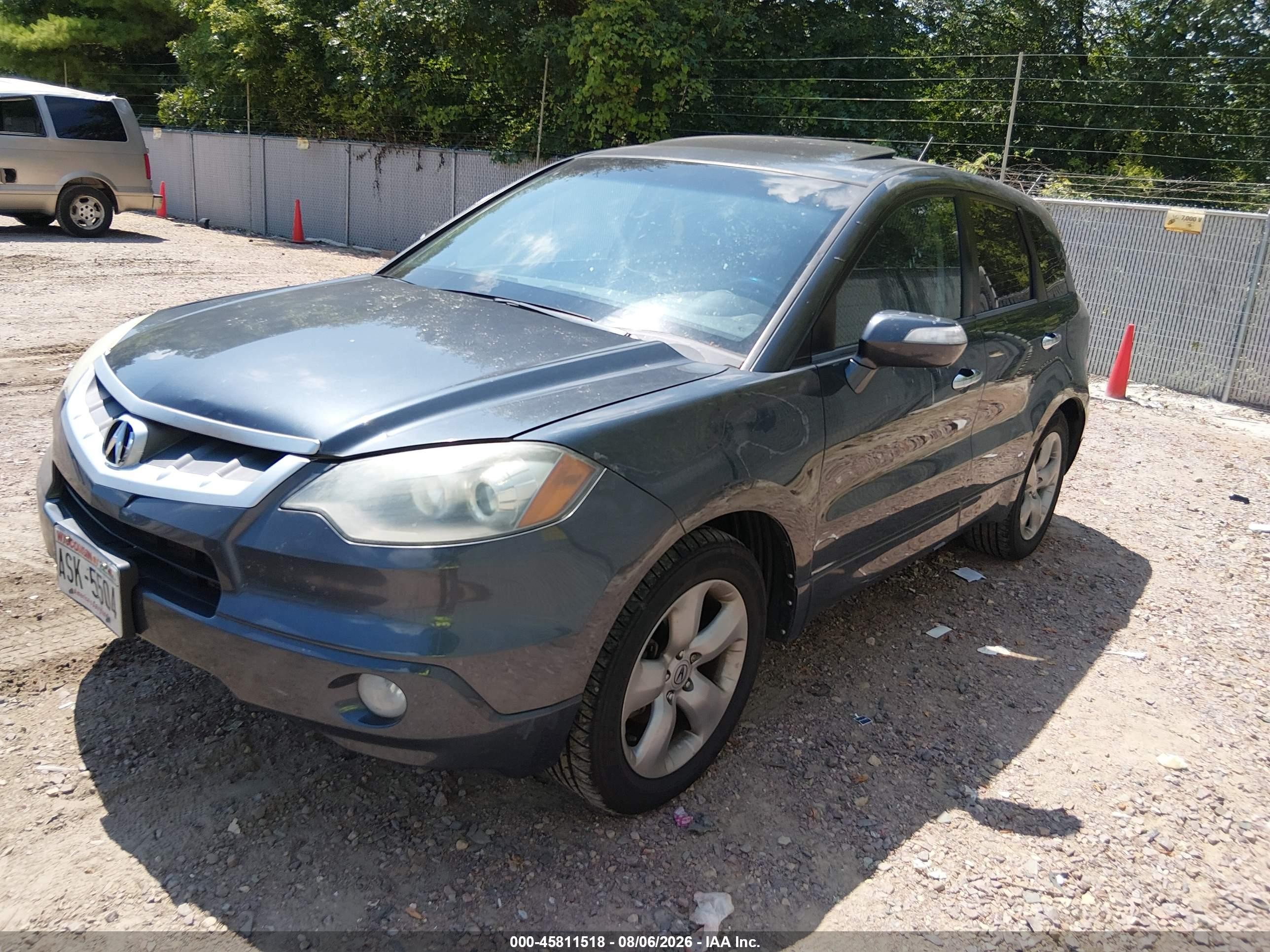 2007 Acura Rdx   Gray vin: 5J8TB185X7A019285