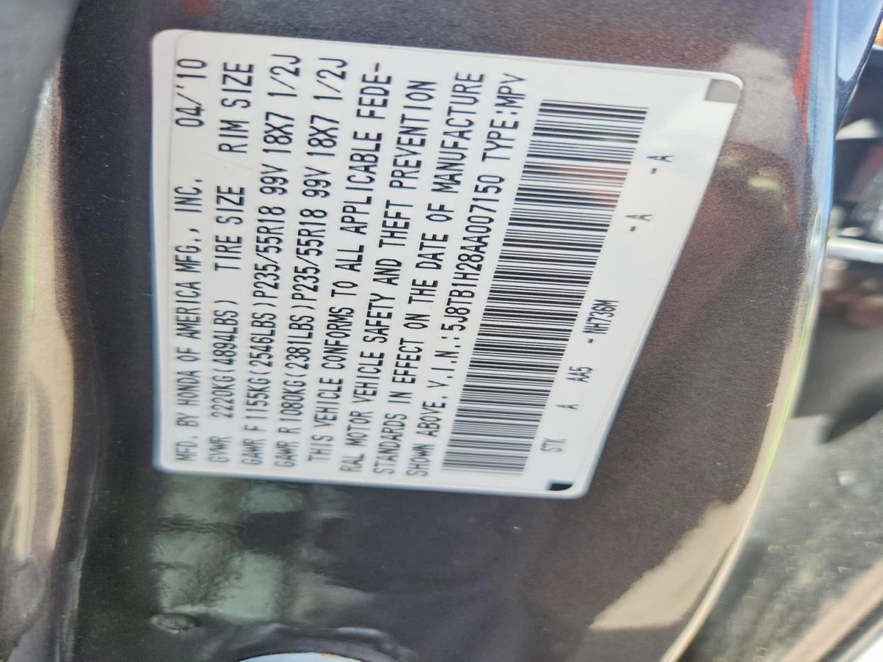 2010 Acura Rdx Серый vin: 5J8TB1H28AA007150
