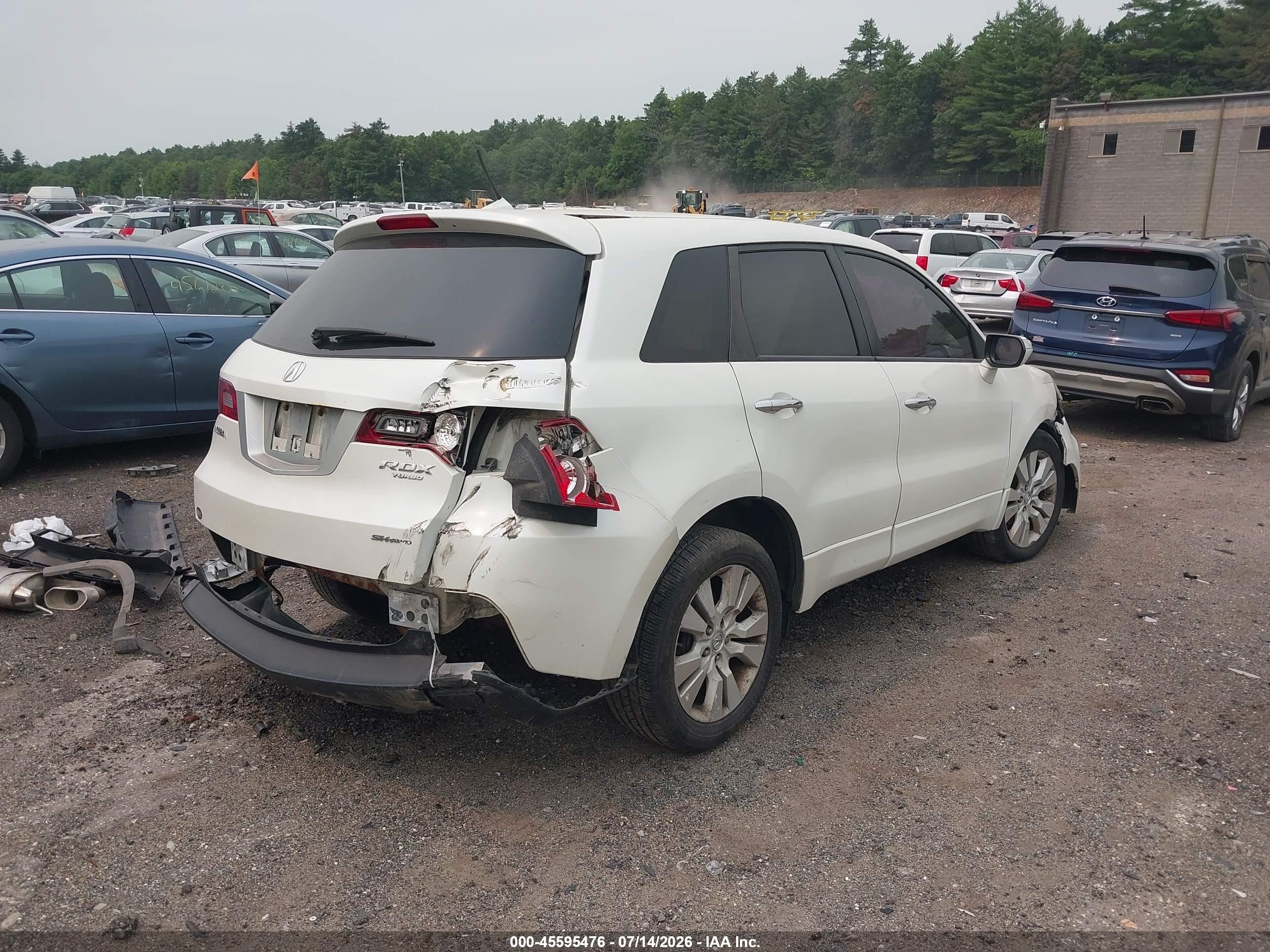 2010 Acura Rdx   White vin: 5J8TB1H50AA006715