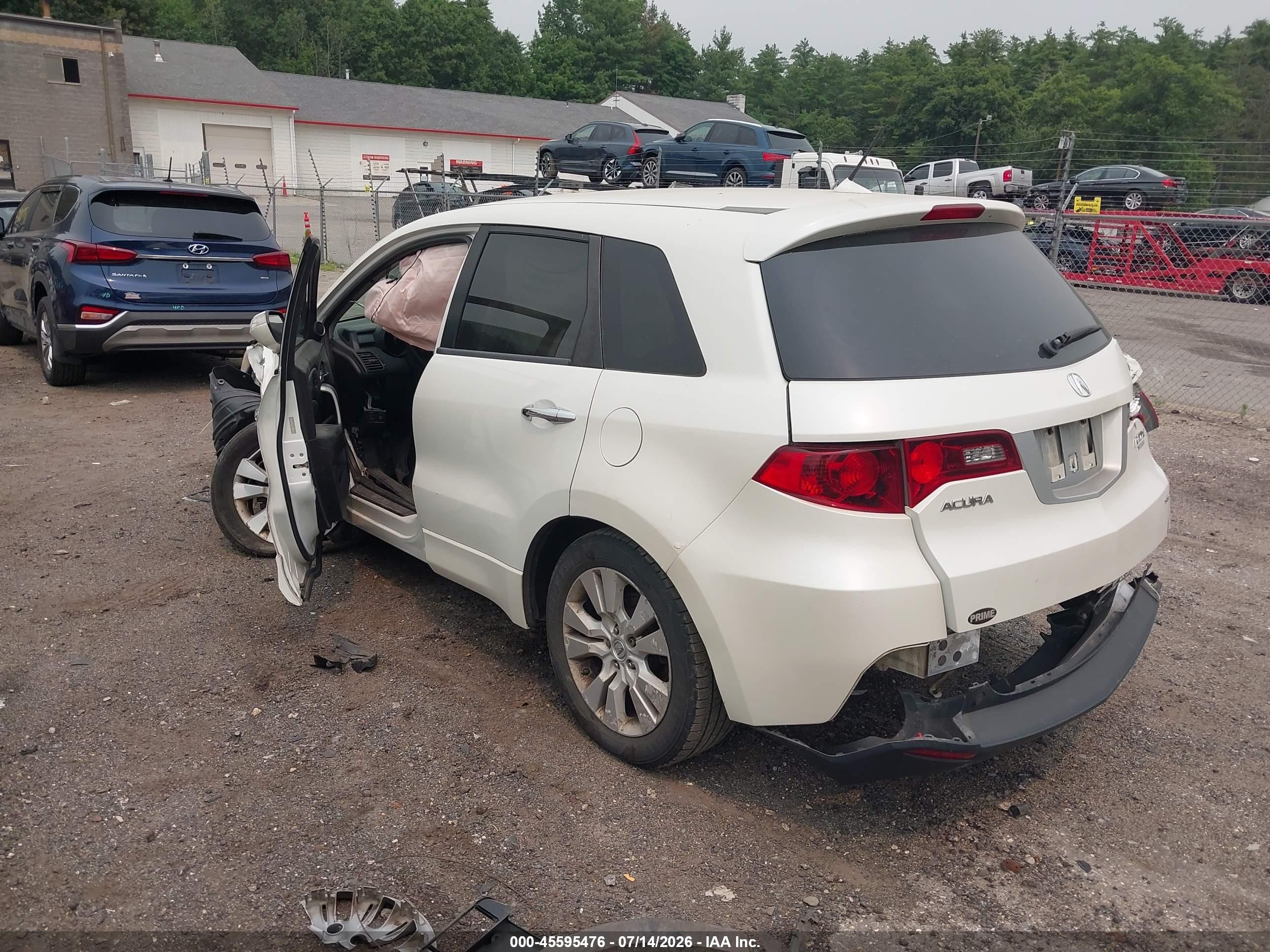 2010 Acura Rdx   White vin: 5J8TB1H50AA006715