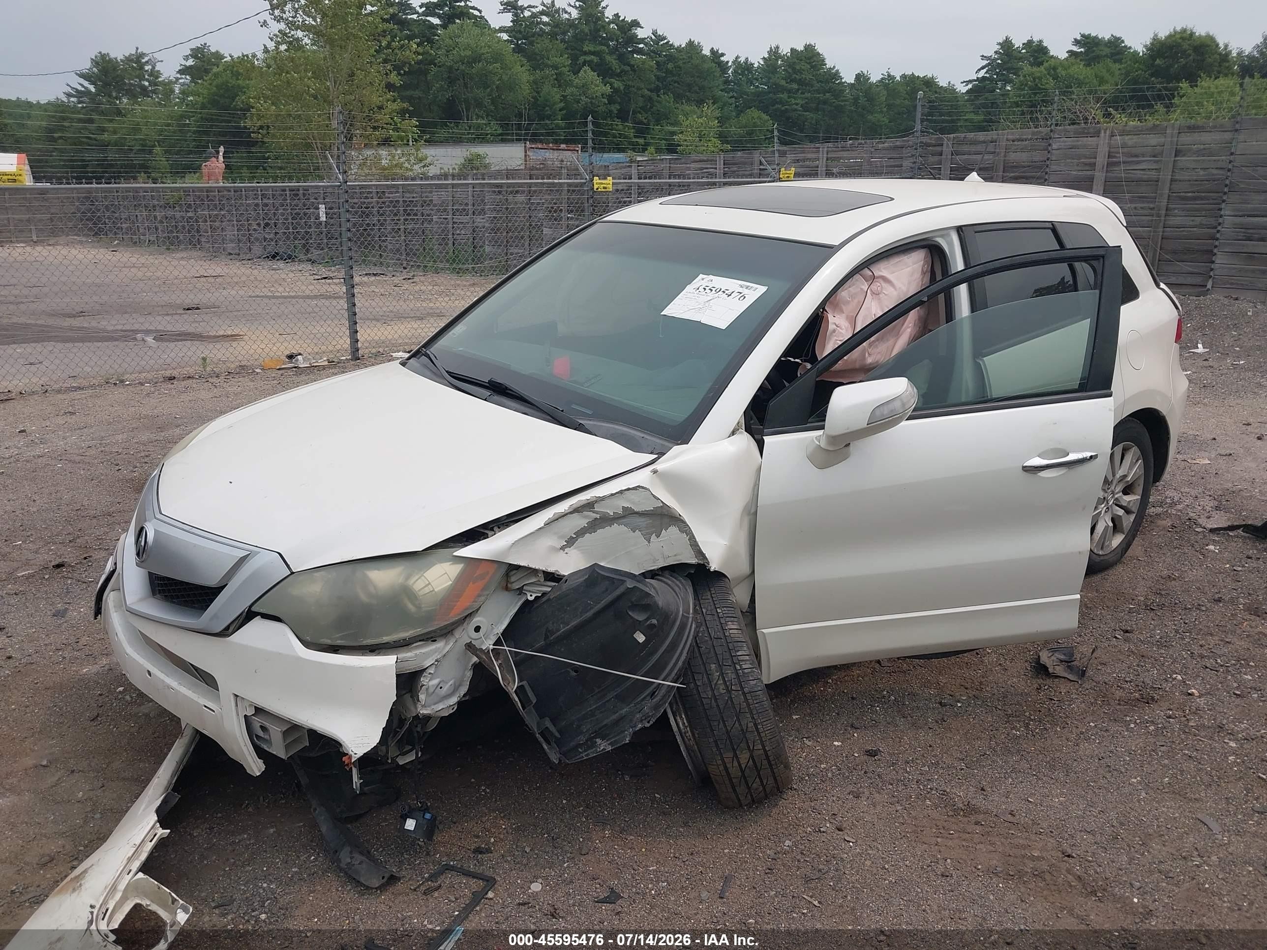 2010 Acura Rdx   White vin: 5J8TB1H50AA006715