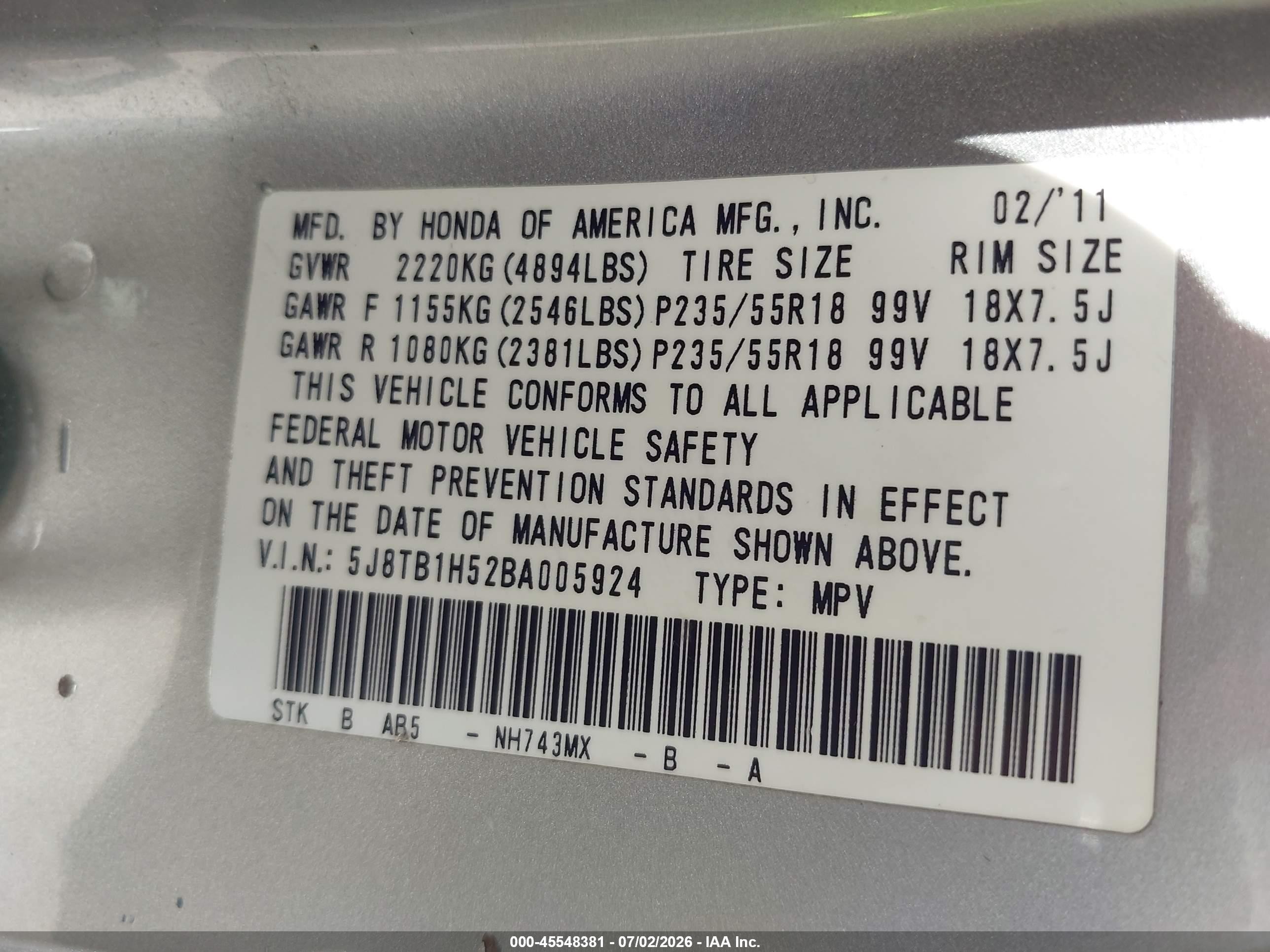 2011 Acura Rdx   Серебряный vin: 5J8TB1H52BA005924