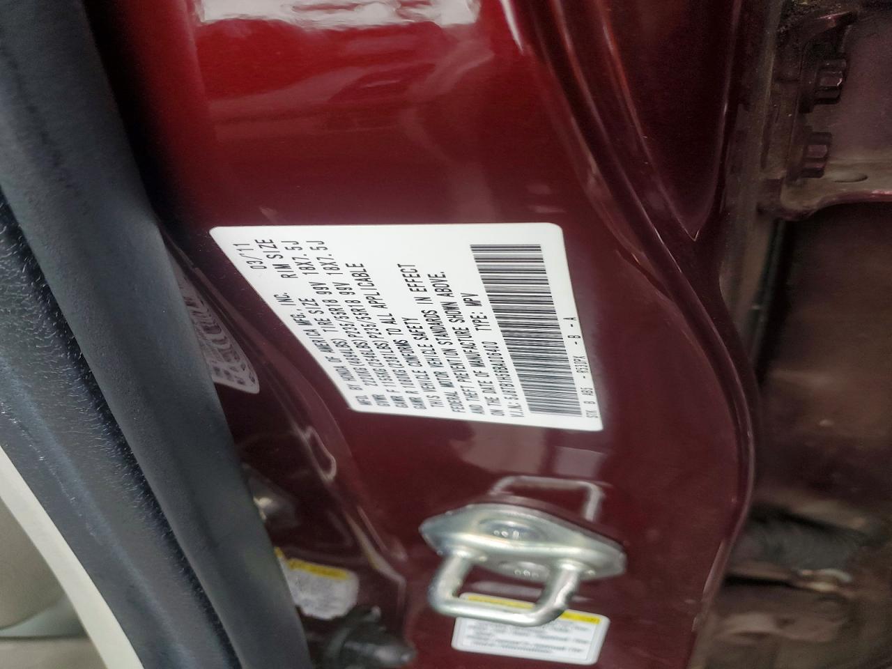 2011 Acura Rdx Technology Burgundy vin: 5J8TB1H56BA006400