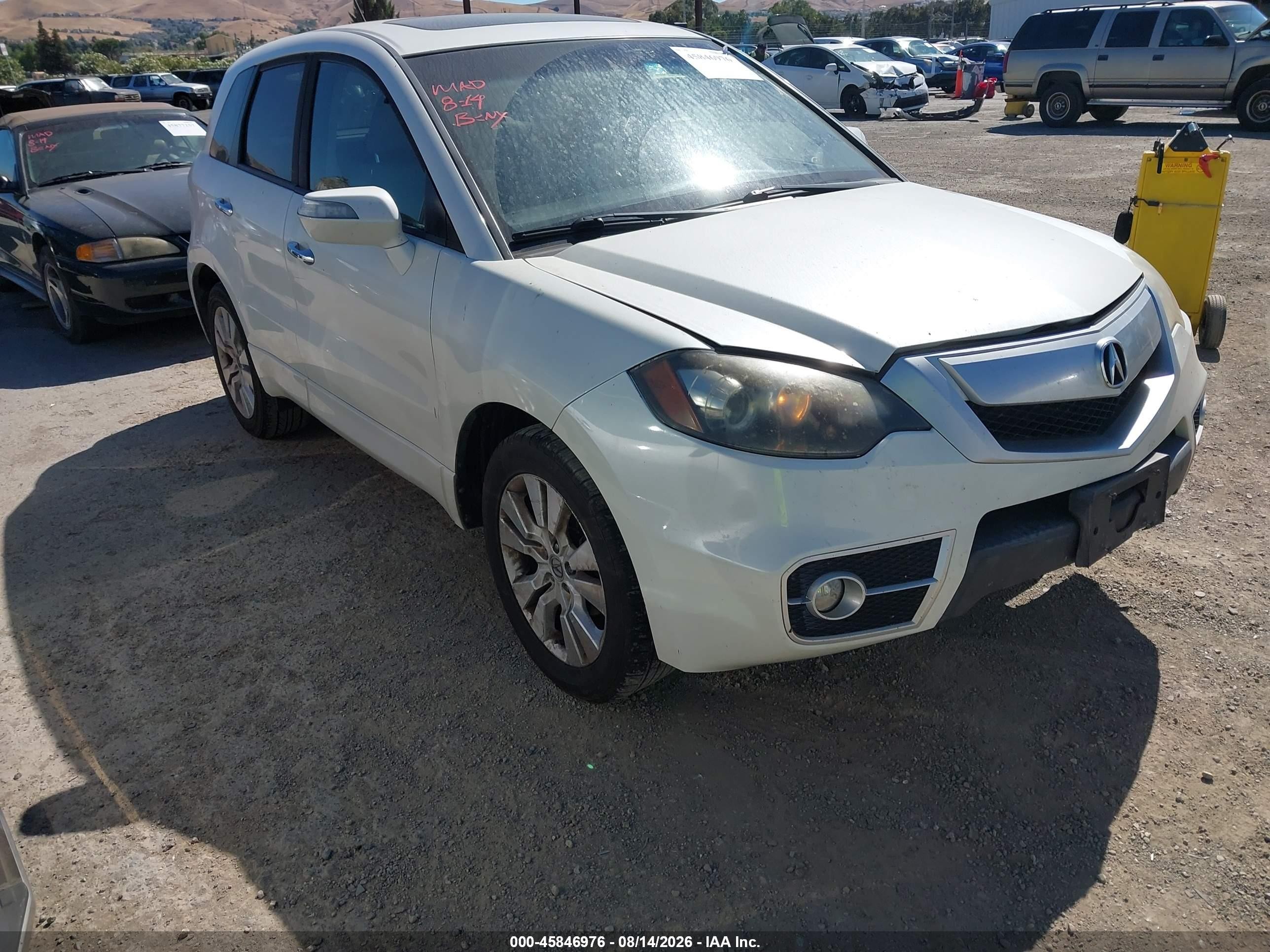 2010 Acura Rdx   White vin: 5J8TB2H20AA004118