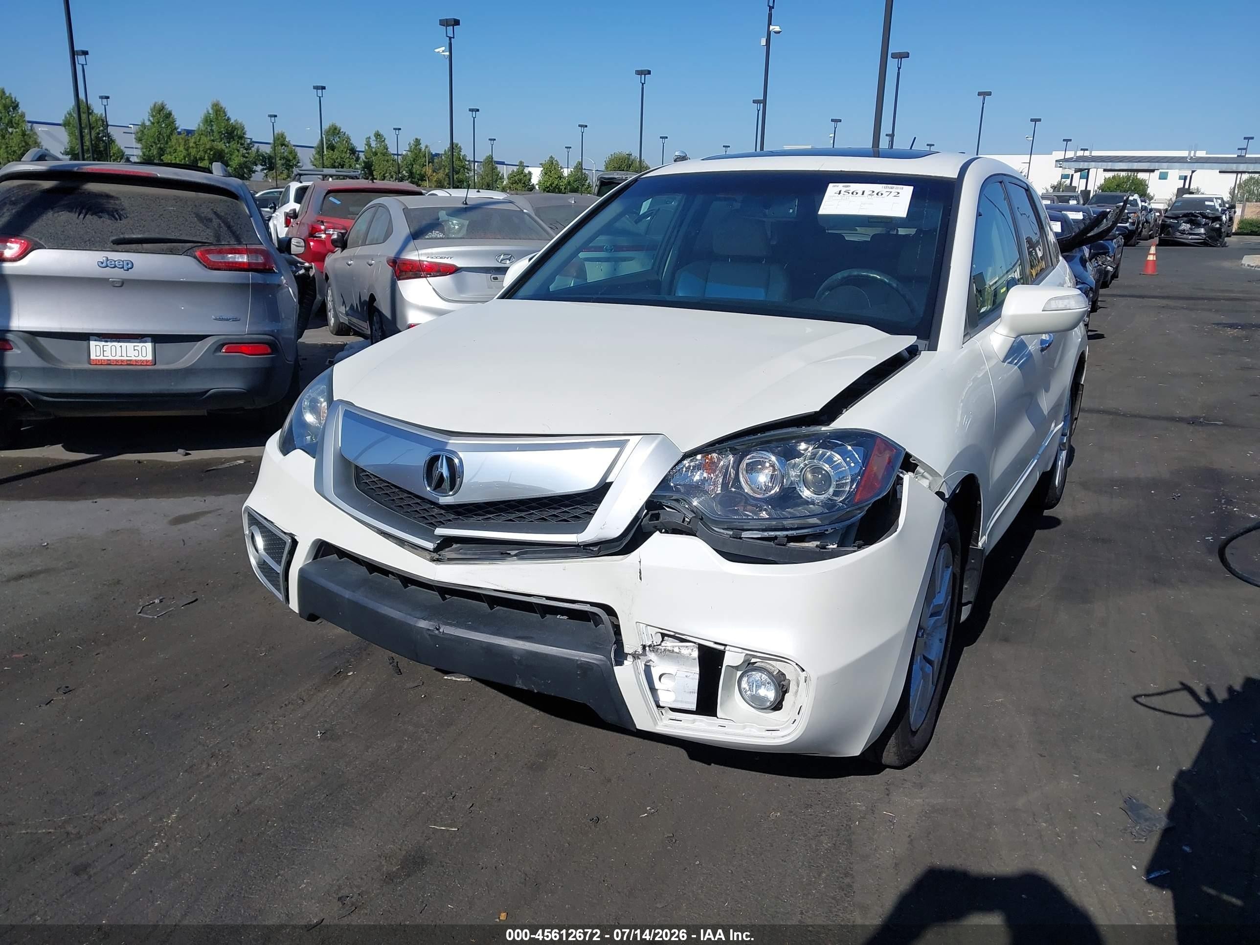 2011 Acura Rdx   White vin: 5J8TB2H22BA000119