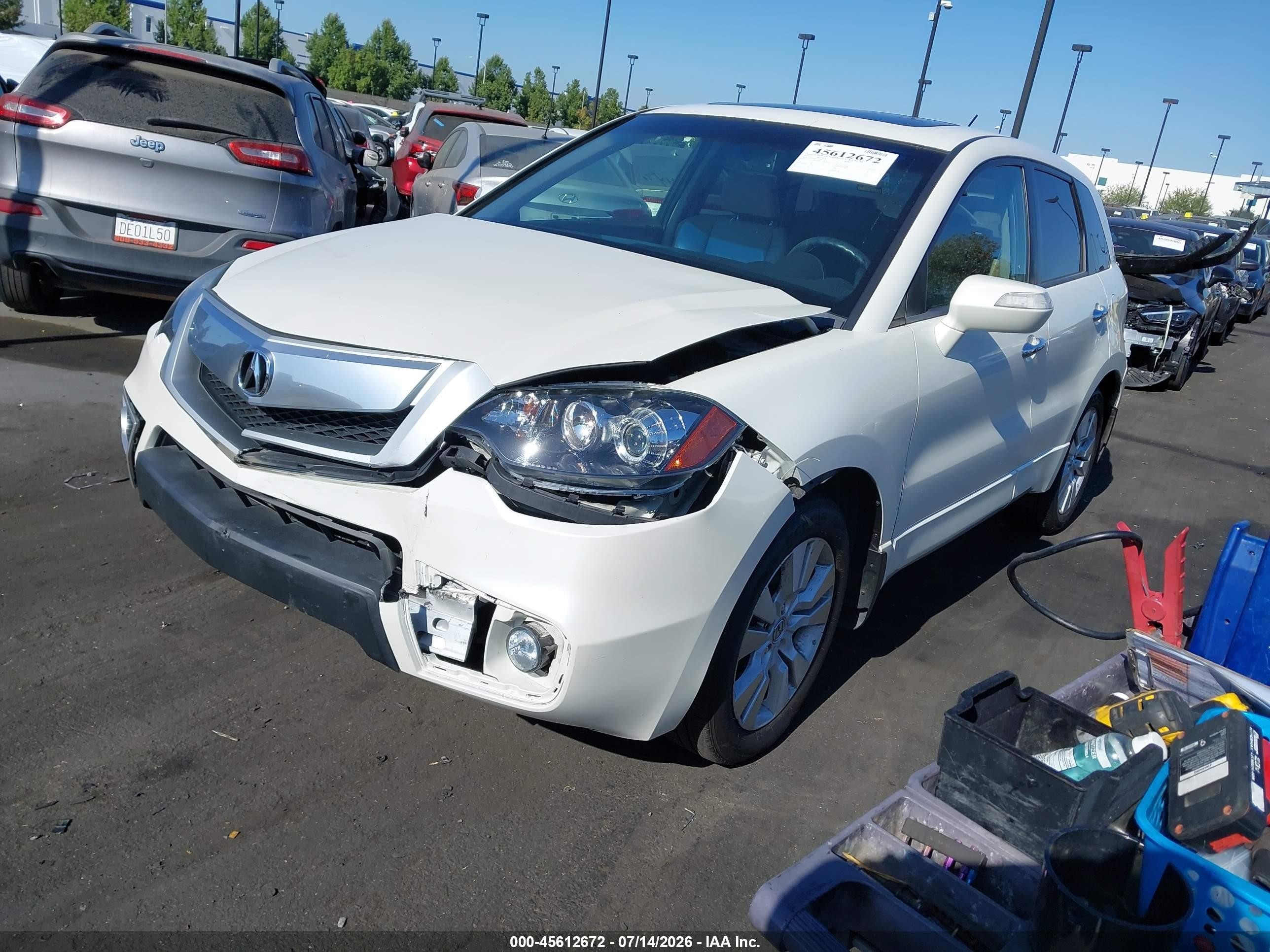 2011 Acura Rdx   White vin: 5J8TB2H22BA000119
