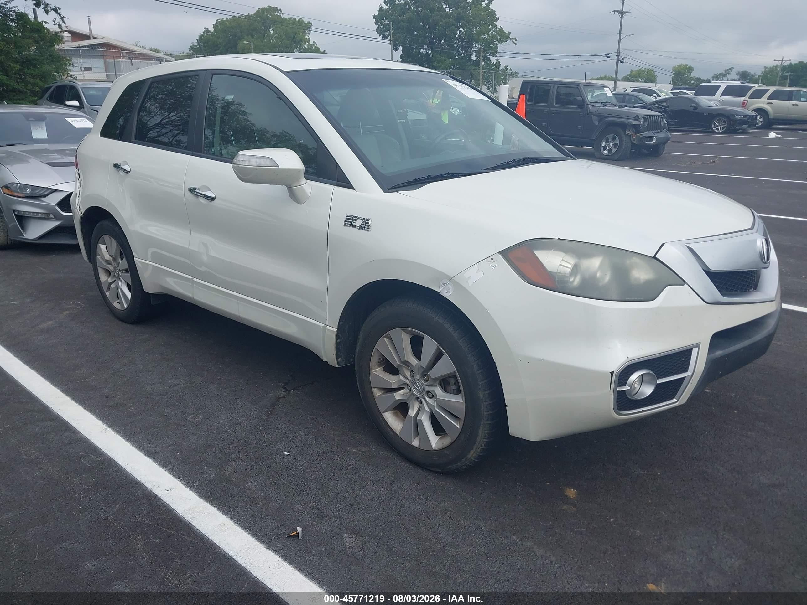 2010 Acura Rdx   White vin: 5J8TB2H24AA004302