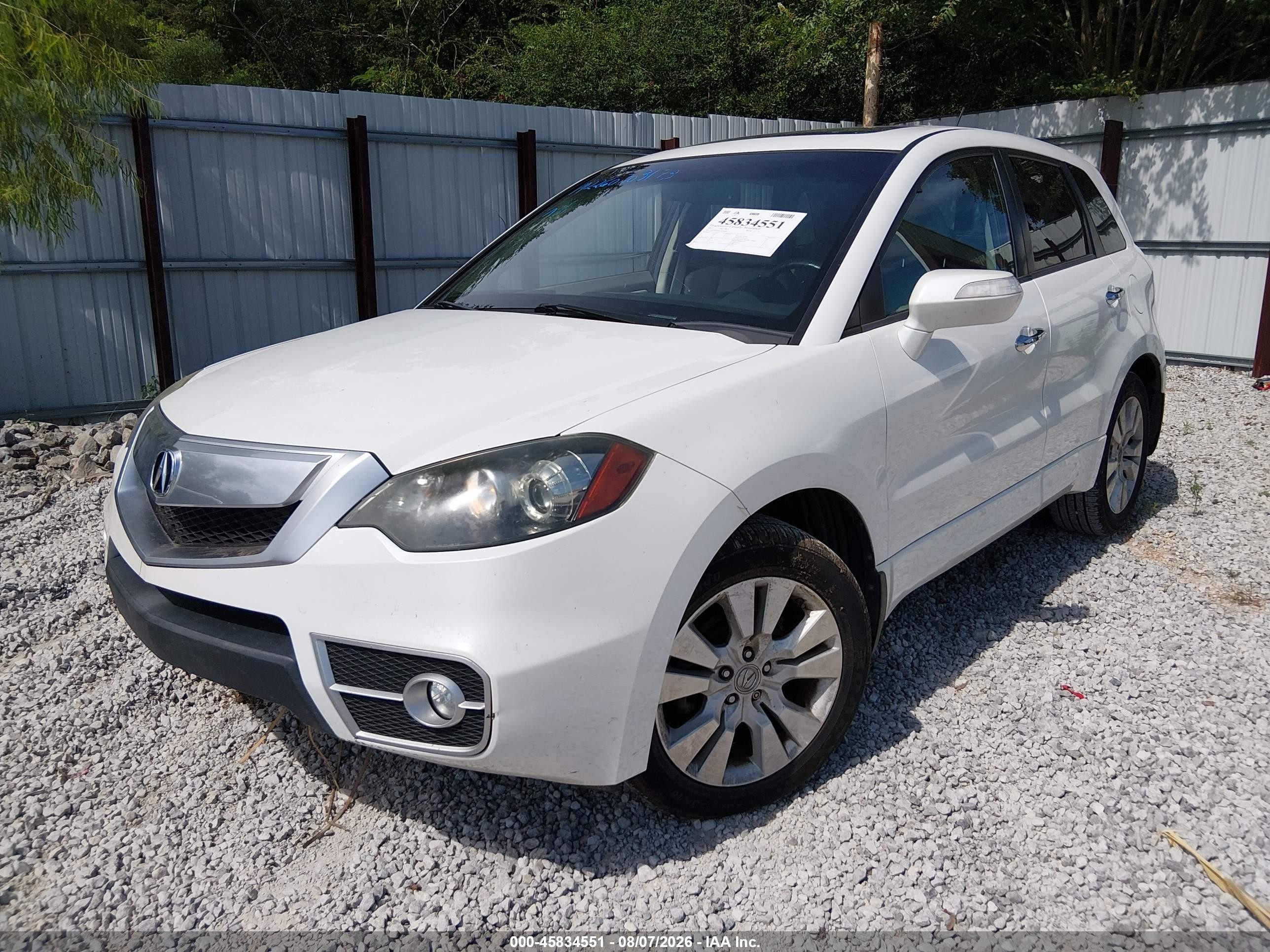 2012 Acura Rdx   White vin: 5J8TB2H24CA000690