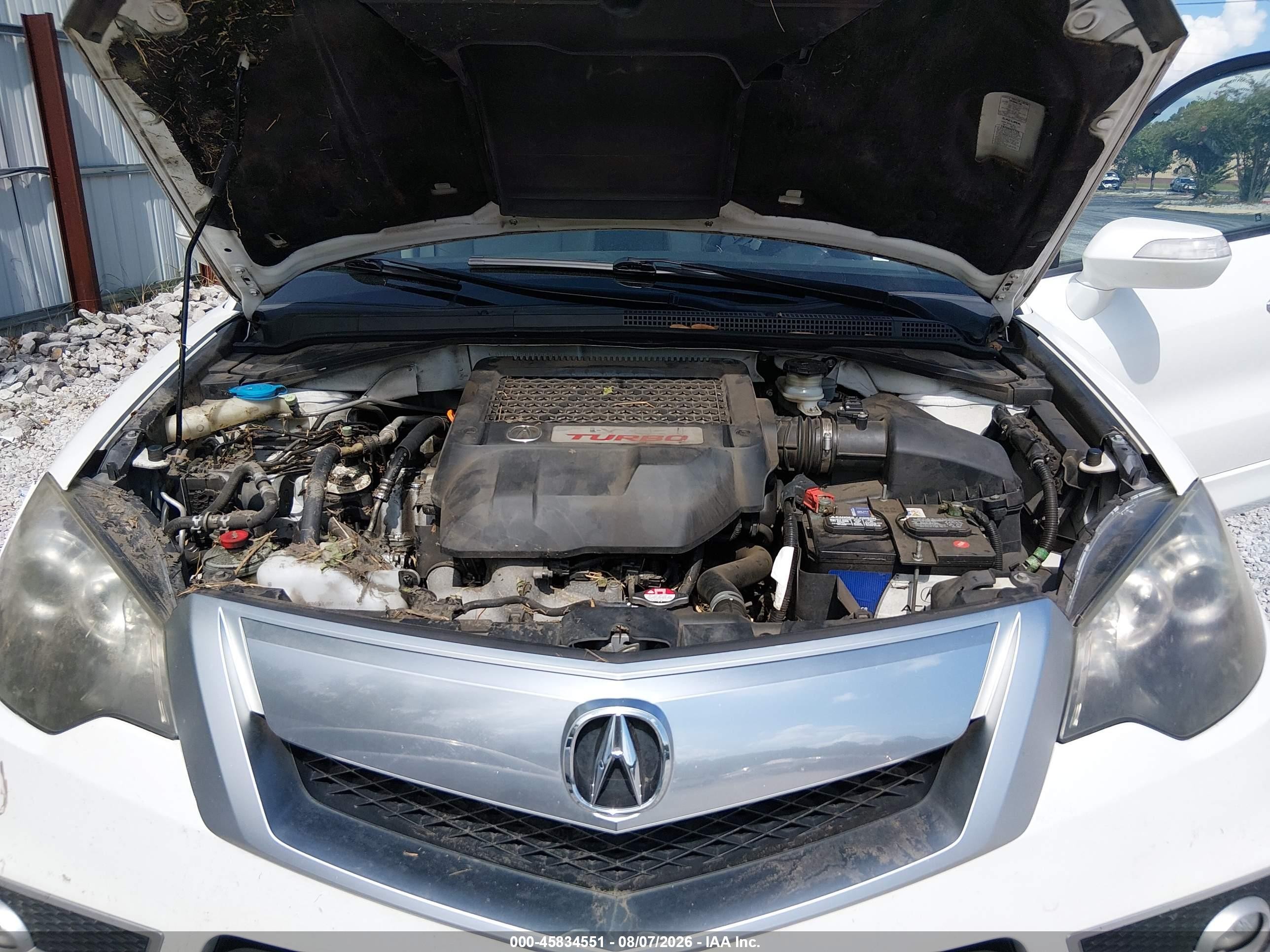 2012 Acura Rdx   White vin: 5J8TB2H24CA000690