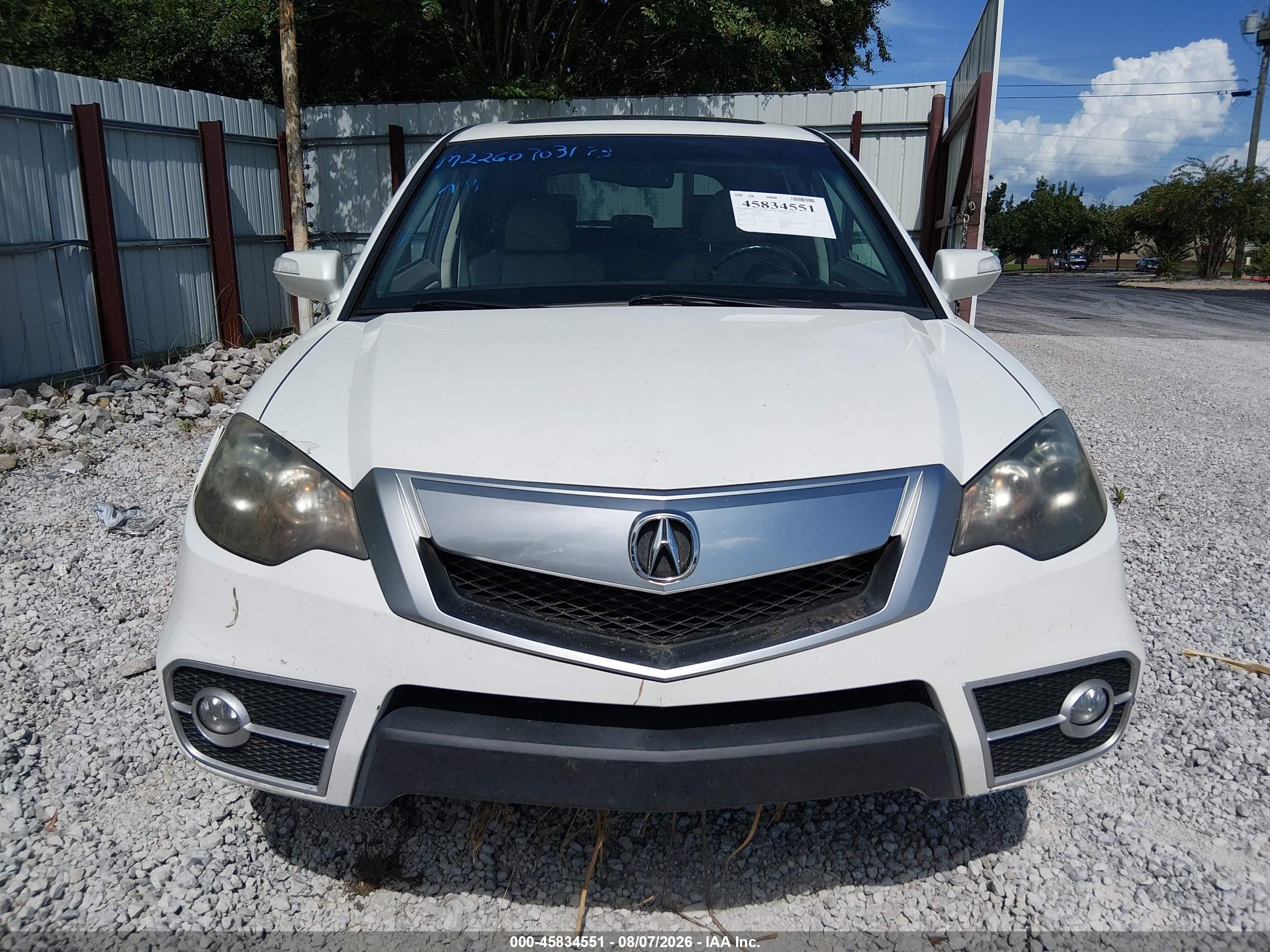 2012 Acura Rdx   White vin: 5J8TB2H24CA000690