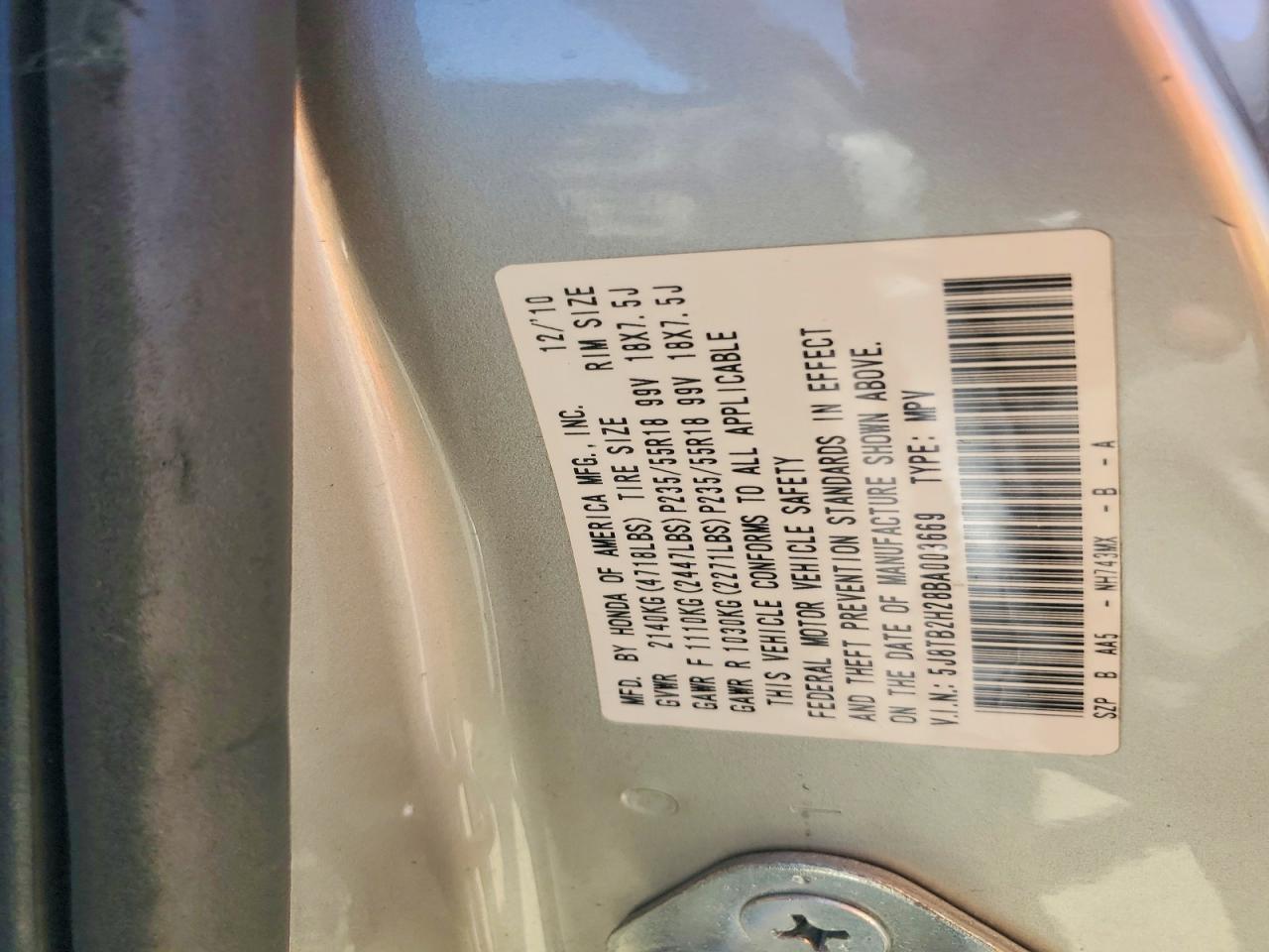 2011 Acura Rdx Silver vin: 5J8TB2H28BA003669