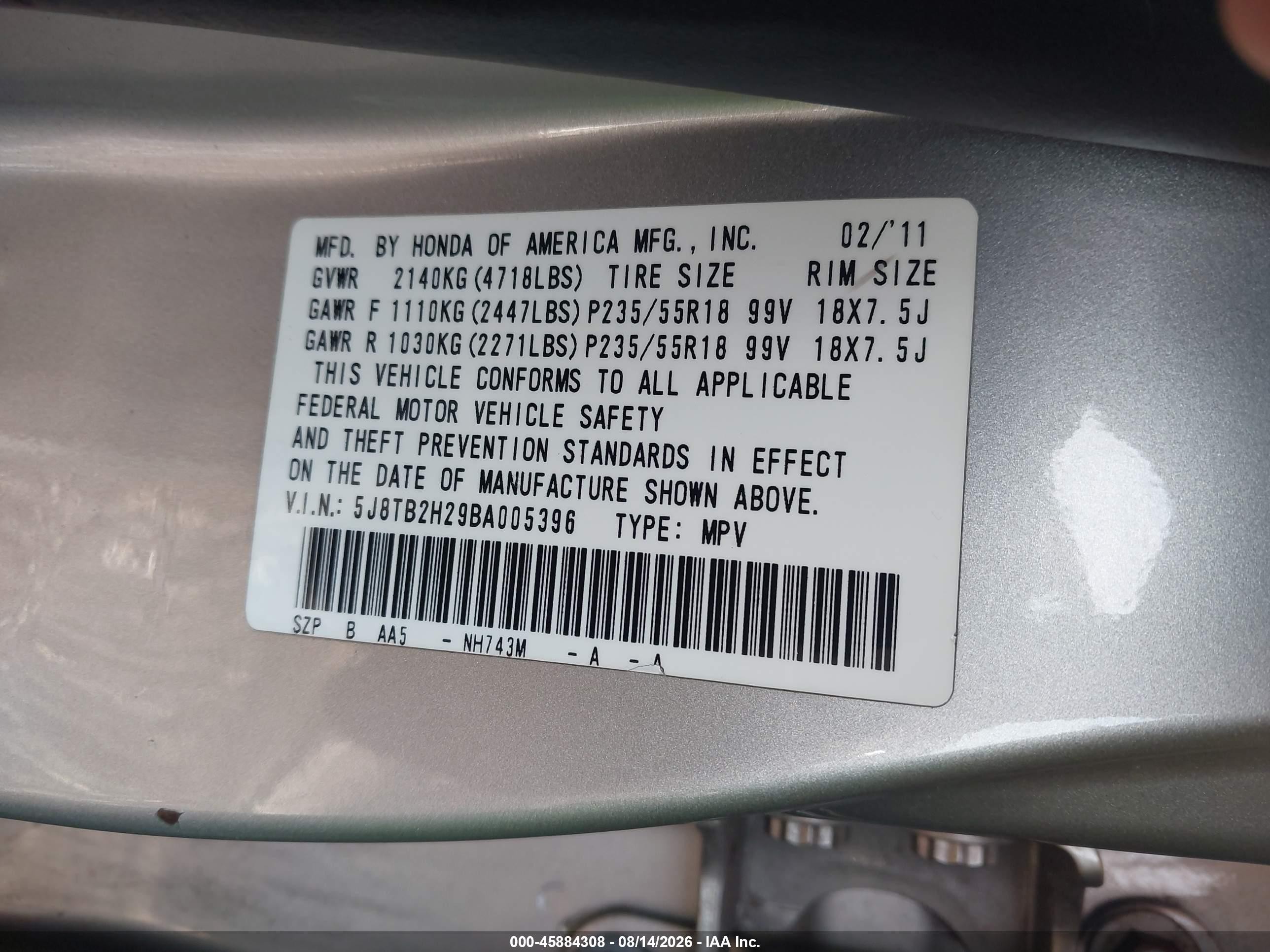 2011 Acura Rdx   Silver vin: 5J8TB2H29BA005396