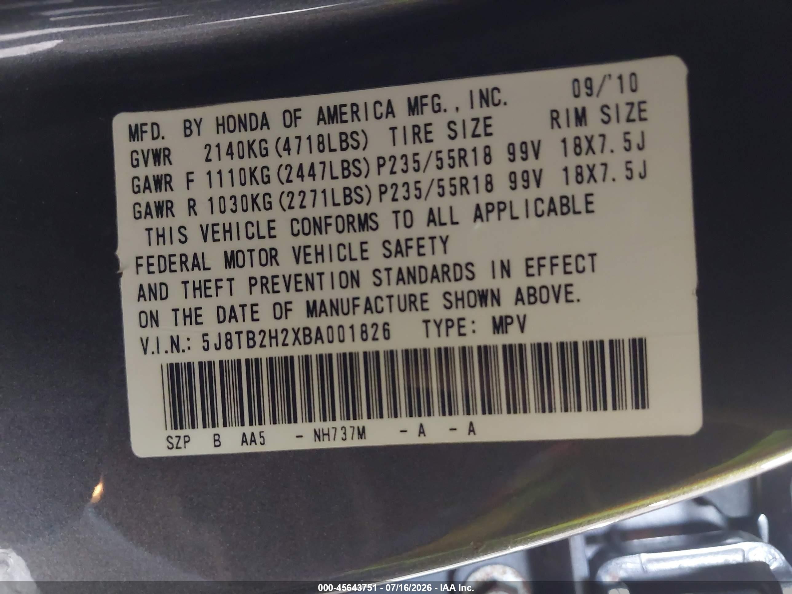 2011 Acura Rdx   Gray vin: 5J8TB2H2XBA001826