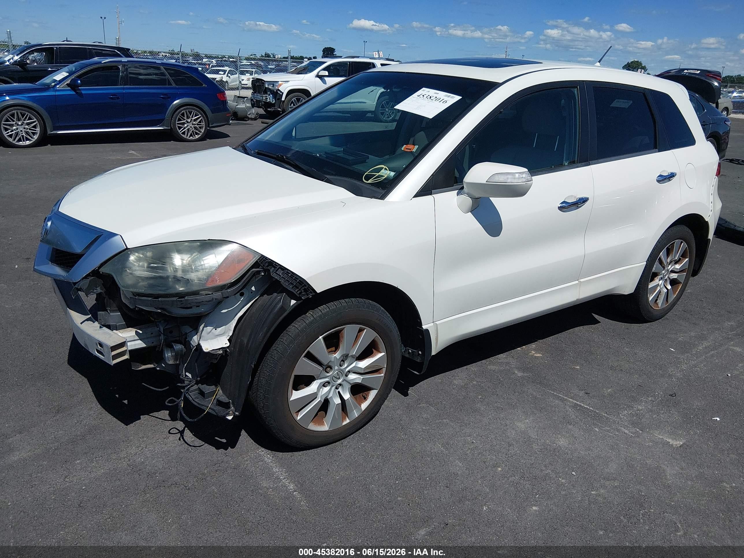 2011 Acura Rdx   White vin: 5J8TB2H2XBA002524