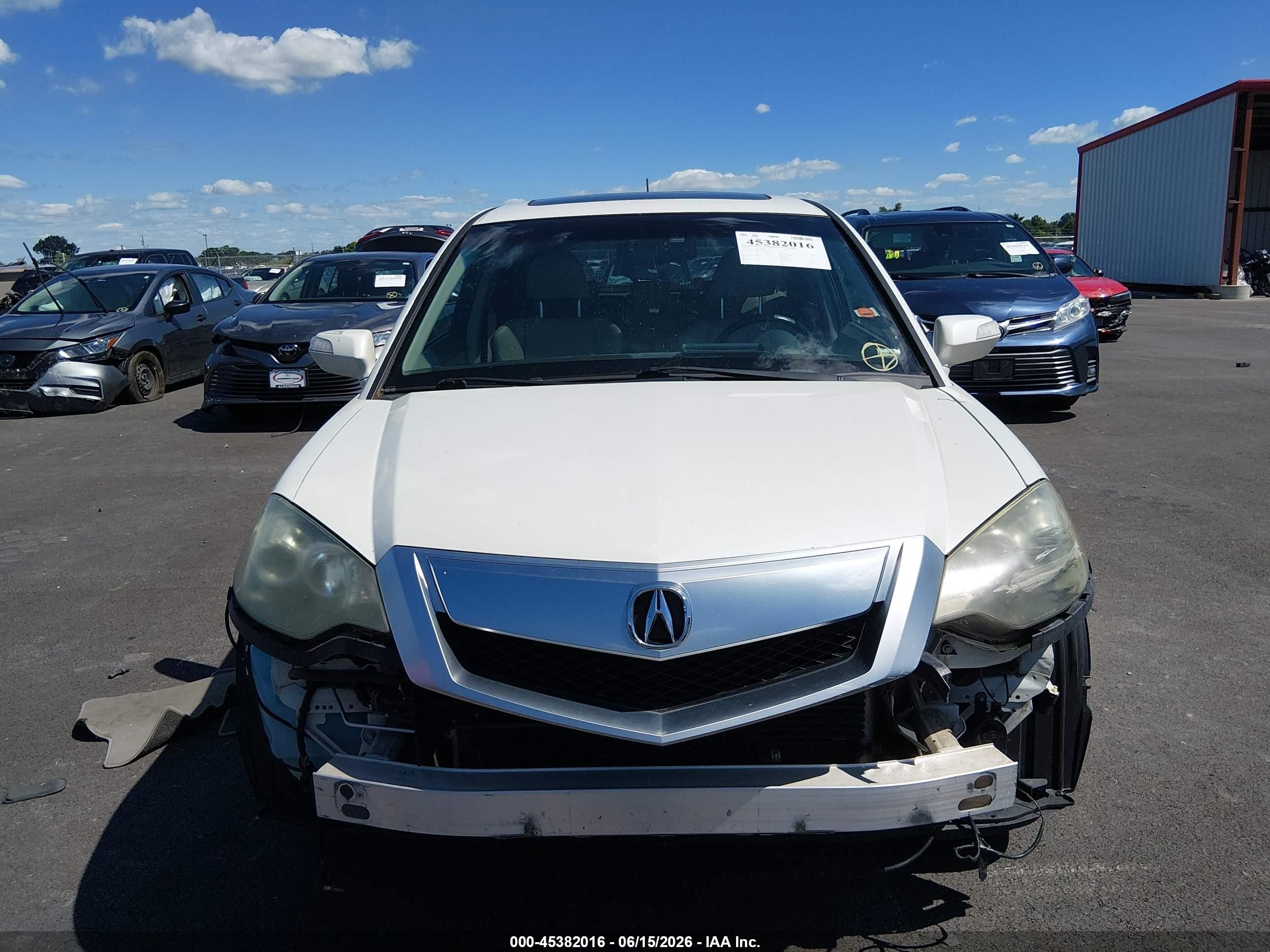 2011 Acura Rdx   White vin: 5J8TB2H2XBA002524