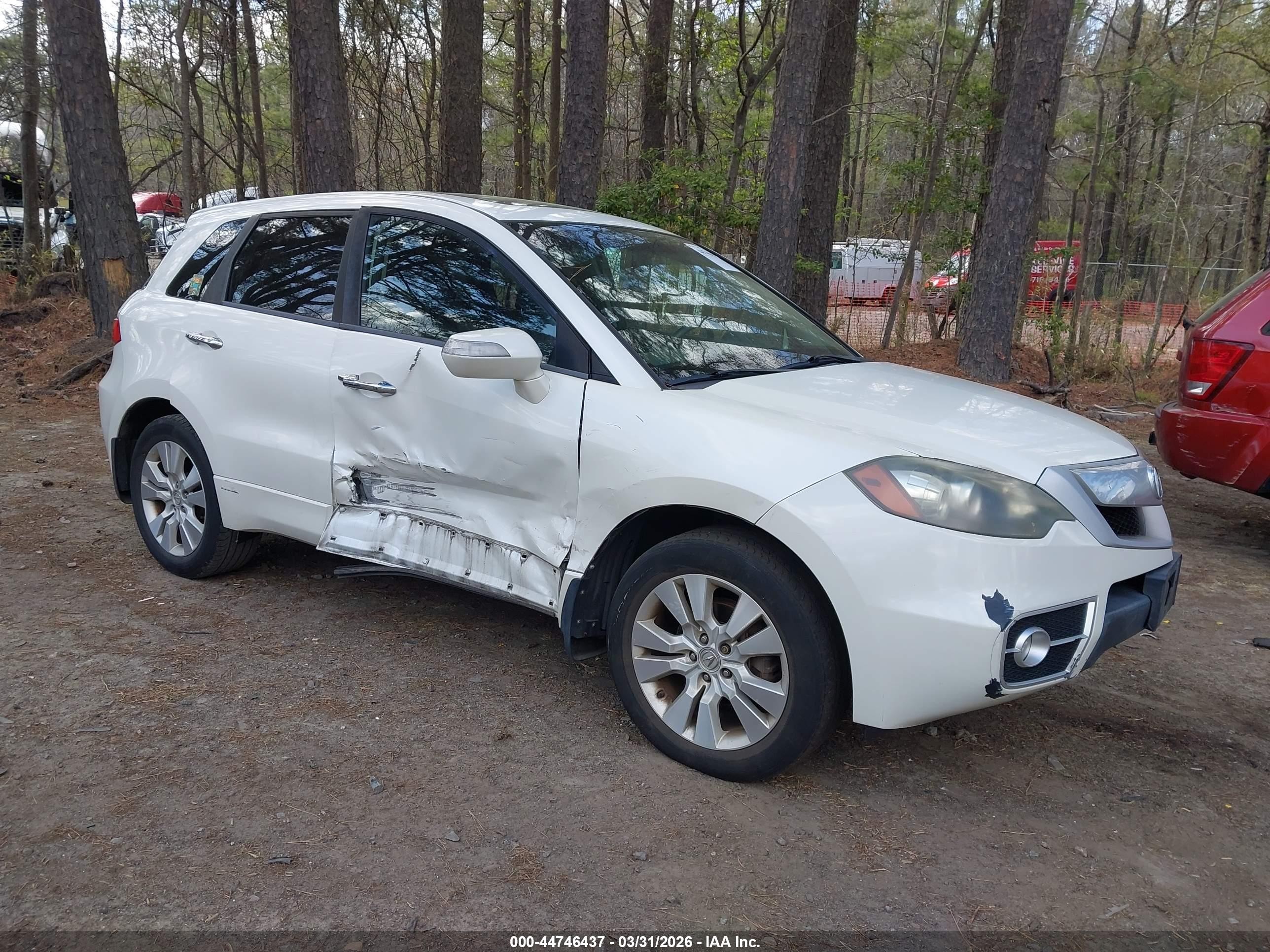 2010 Acura Rdx   White vin: 5J8TB2H50AA004839