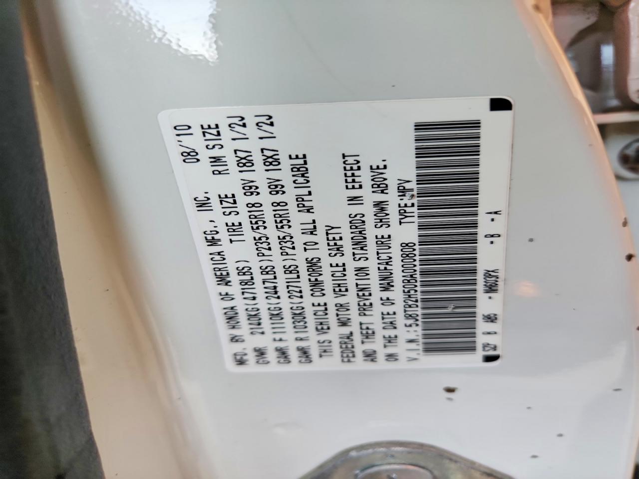 2011 Acura Rdx Technology White vin: 5J8TB2H50BA000808